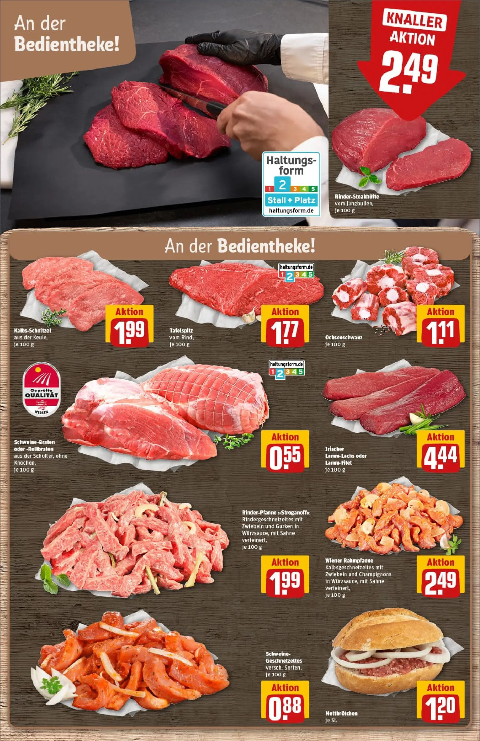 REWE Prospekt ab 04.01.2026 zum Blättern » Angebote | Seite: 9 | Produkte: Schnitzel, Lachs, Steak, Gurken
