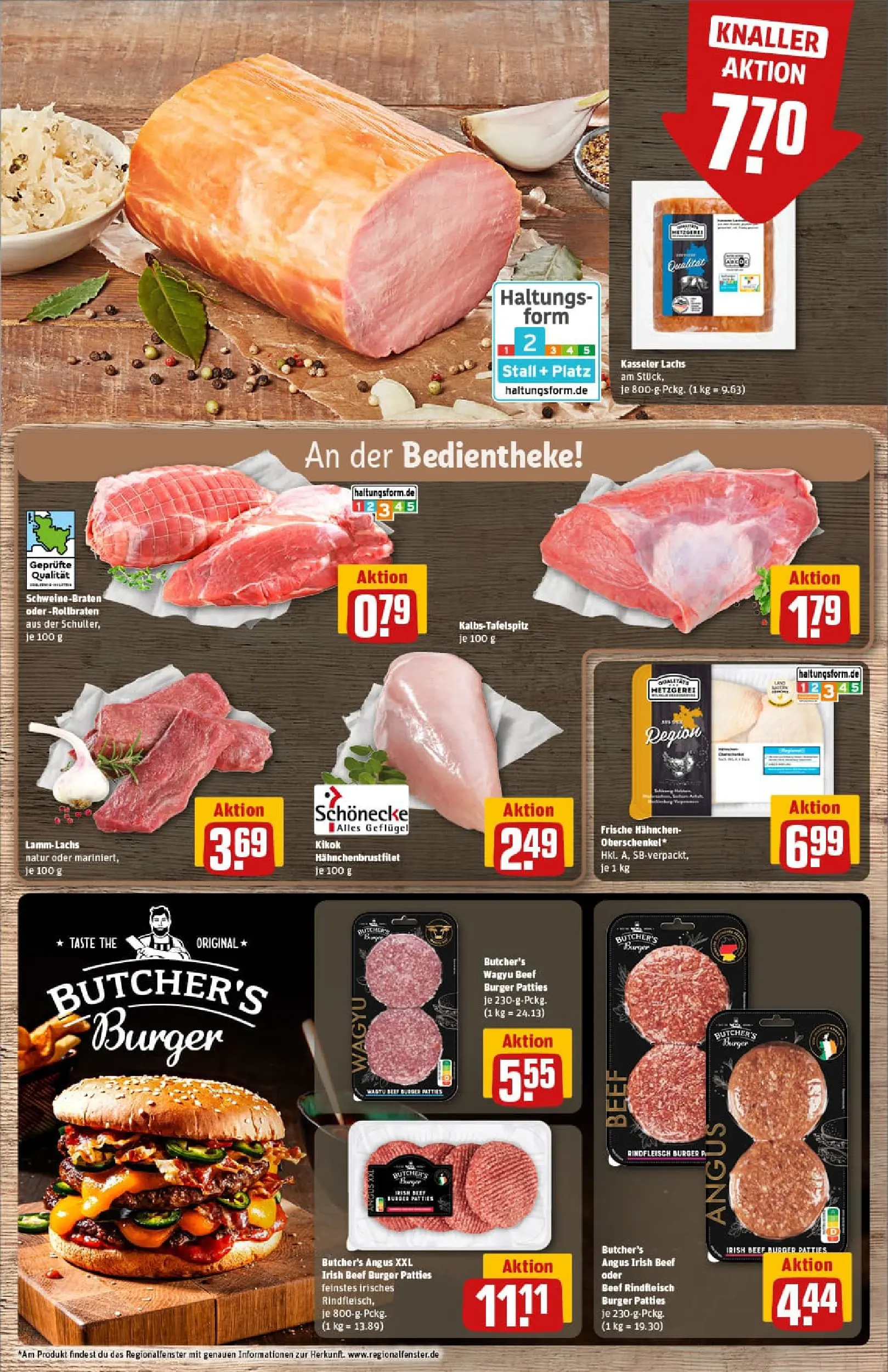 REWE Prospekt ab 04.01.2026 zum Blättern » Angebote | Seite: 9 | Produkte: Burger, Lachs, Rindfleisch, Hahnchenbrust