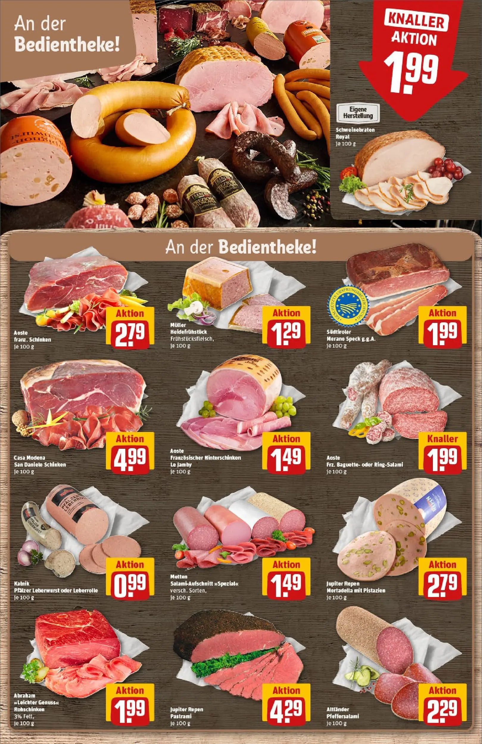 REWE Prospekt ab 04.01.2026 zum Blättern » Angebote | Seite: 10 | Produkte: Baguette, Pistazien, Salami, Schinken