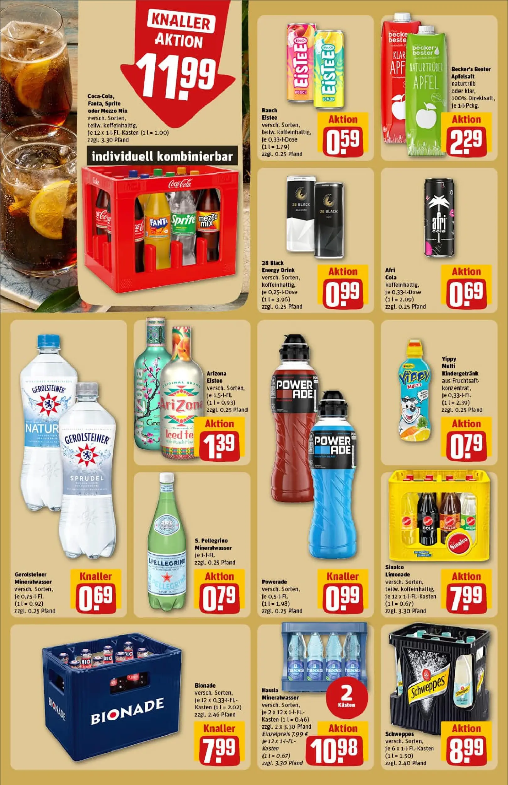 REWE Prospekt ab 04.01.2026 zum Blättern » Angebote | Seite: 16 | Produkte: Sprite, Energy, Äpfel, Mineralwasser