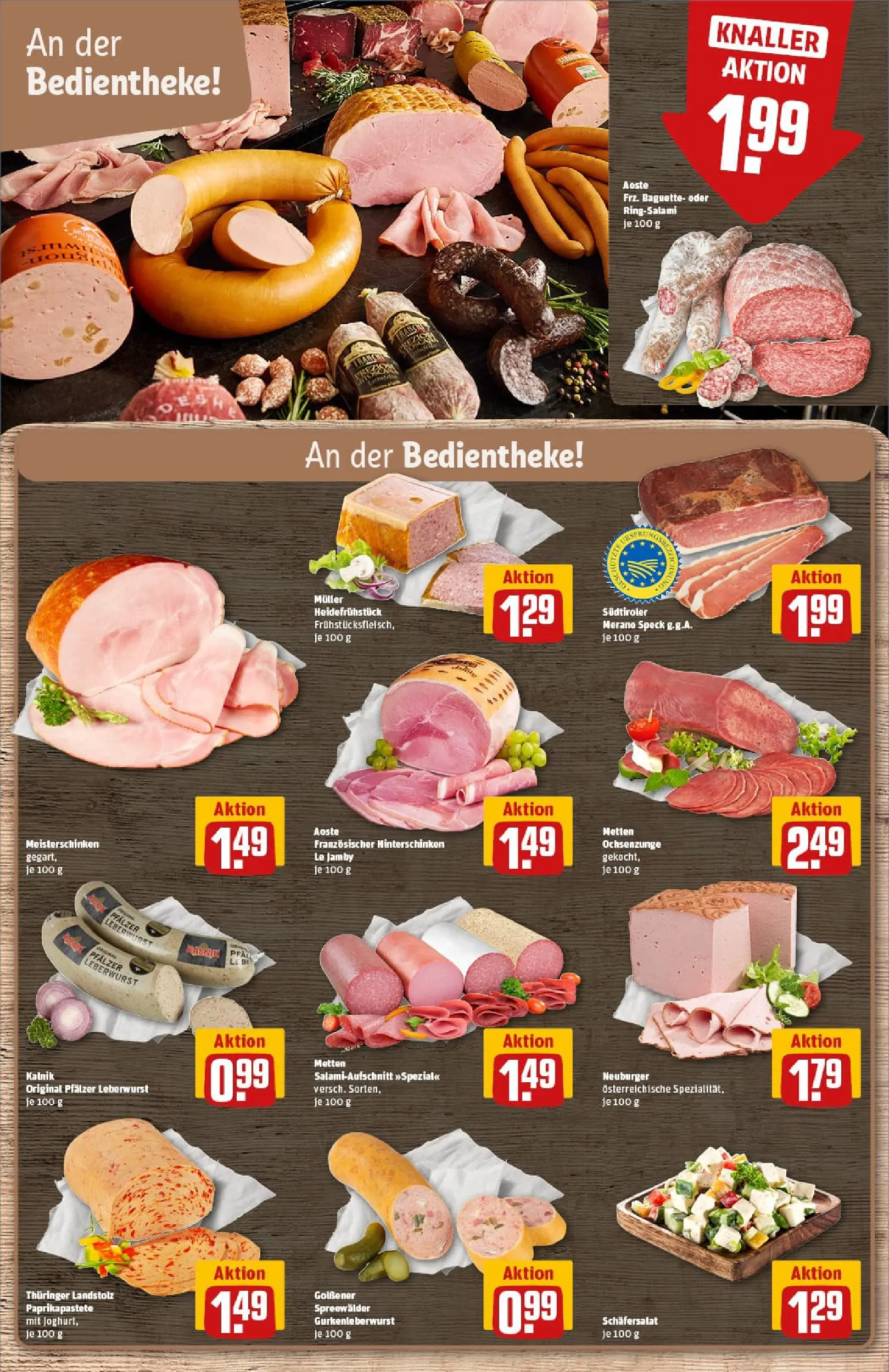 REWE Prospekt ab 04.01.2026 zum Blättern » Angebote | Seite: 10 | Produkte: Joghurt, Baguette, Paprika, Salami