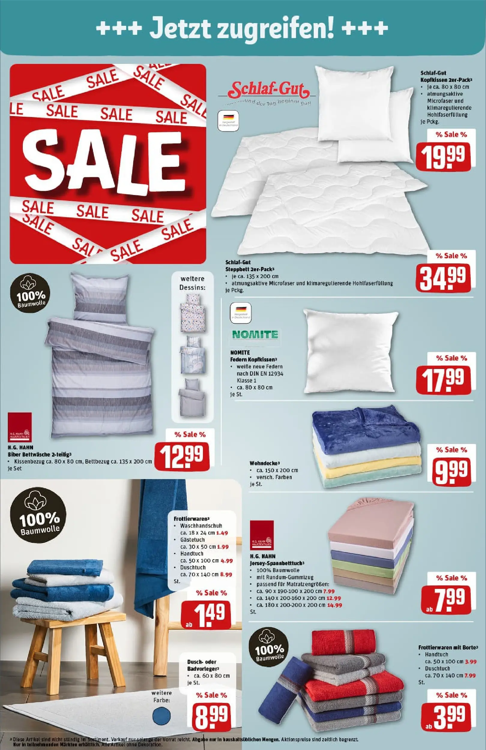 REWE Prospekt ab 04.01.2026 zum Blättern » Angebote | Seite: 32 | Produkte: Bettwäsche, Kopfkissen