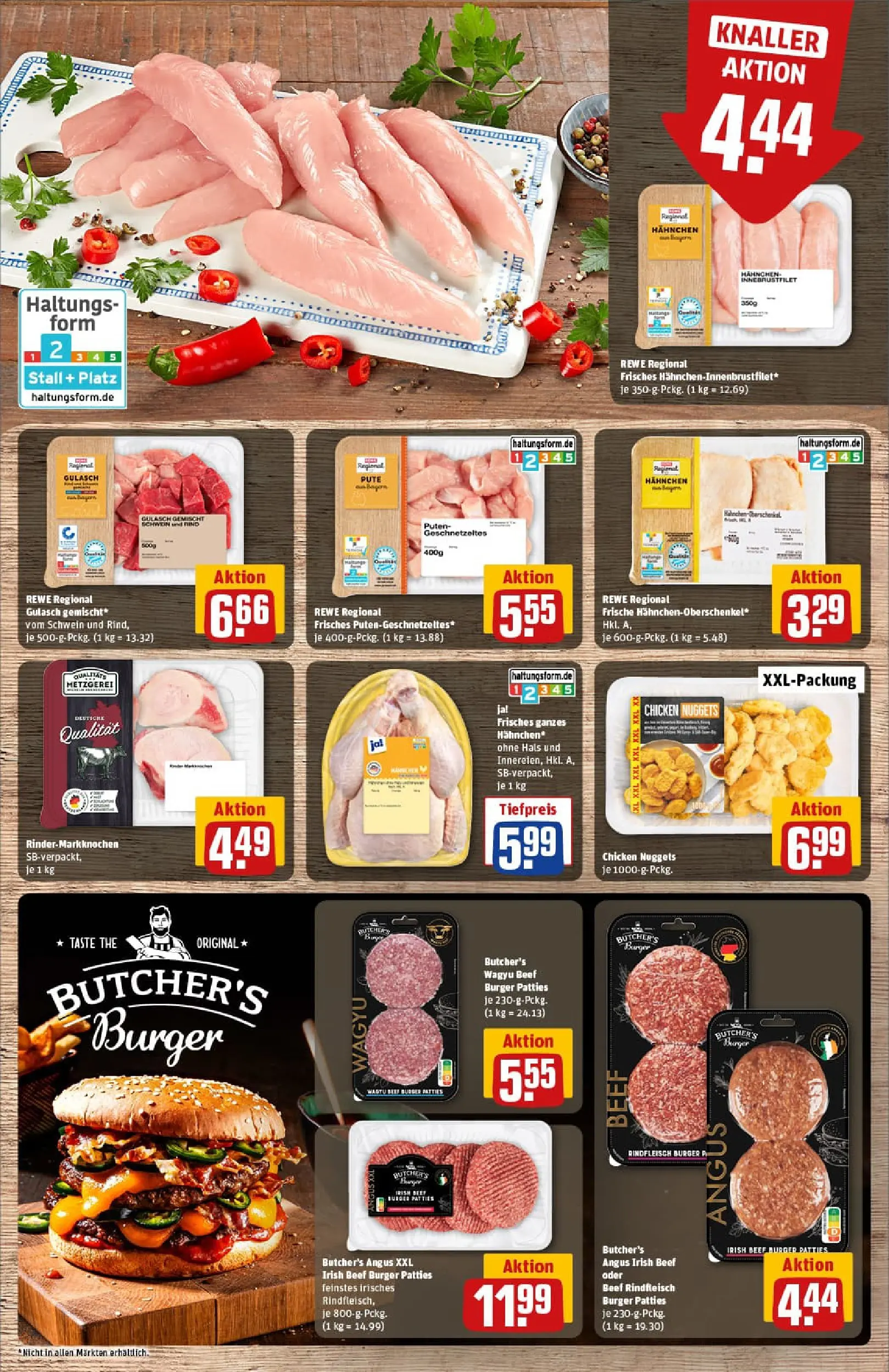 REWE Prospekt ab 04.01.2026 zum Blättern » Angebote | Seite: 8 | Produkte: Pute, Hahnchen, Gulasch, Rindfleisch