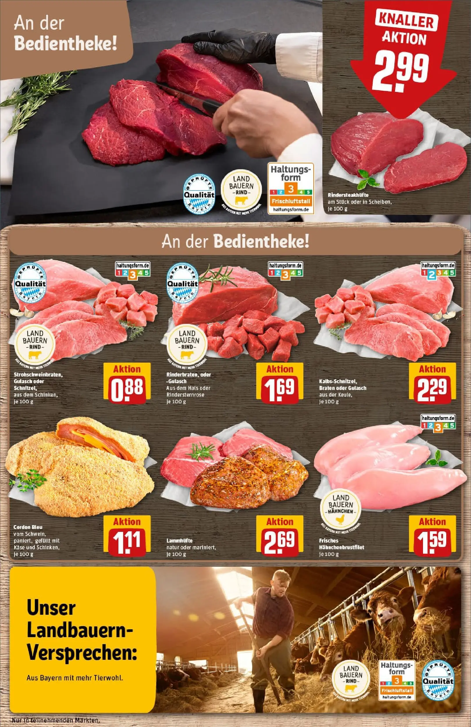 REWE Prospekt ab 04.01.2026 zum Blättern » Angebote | Seite: 10 | Produkte: Hahnchen, Käse, Gulasch