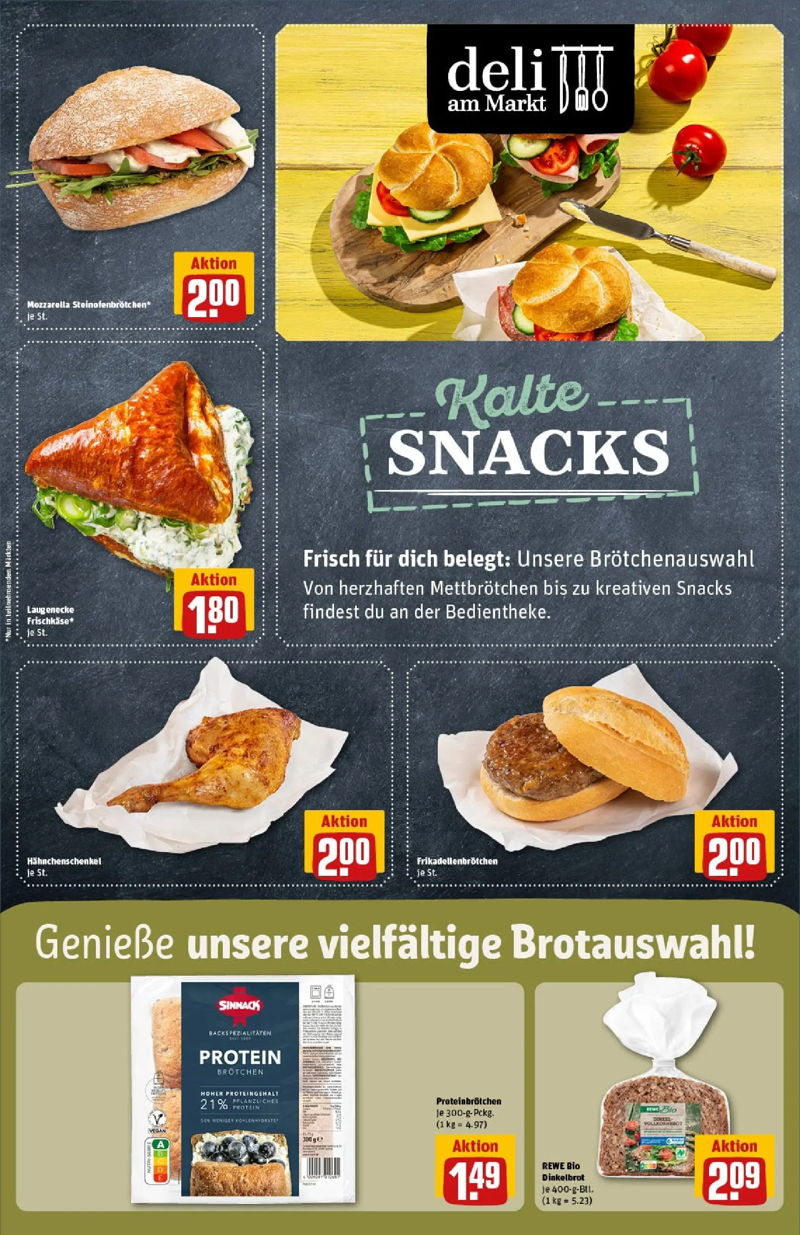 REWE Prospekt ab 04.01.2026 zum Blättern » Angebote | Seite: 15 | Produkte: Hahnchenschenkel, Mozzarella, Frischkase