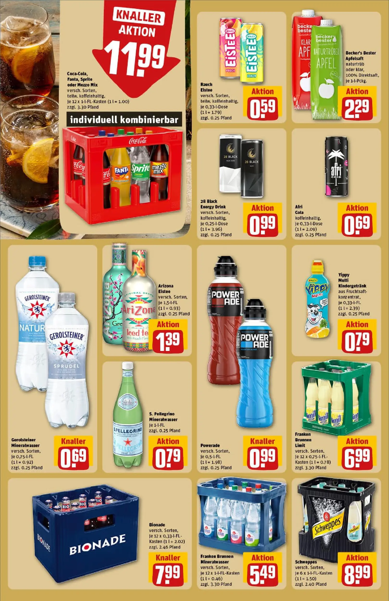 REWE Prospekt ab 04.01.2026 zum Blättern » Angebote | Seite: 18 | Produkte: Sprite, Schweppes, Powerade, Gerolsteiner