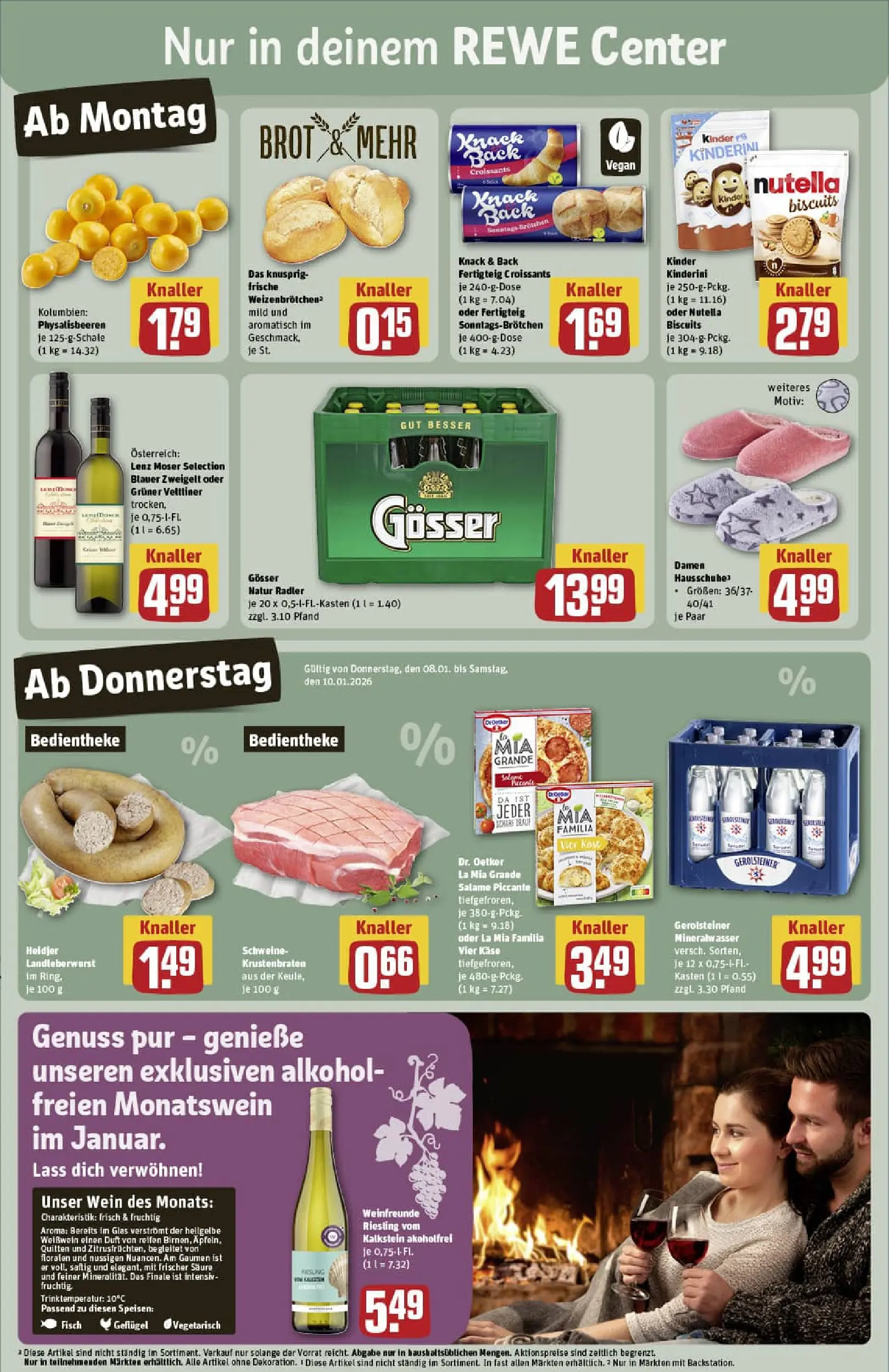 REWE Prospekt ab 04.01.2026 zum Blättern » Angebote | Seite: 3 | Produkte: Duft, Croissant, Brot, Gerolsteiner