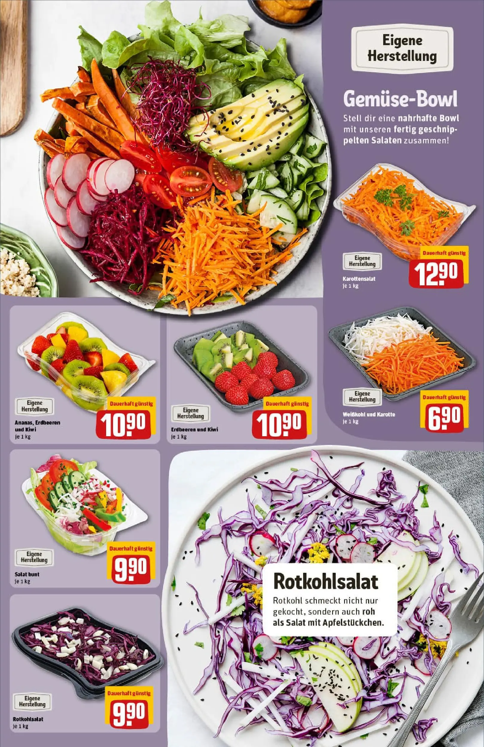 REWE Prospekt ab 04.01.2026 zum Blättern » Angebote | Seite: 14 | Produkte: Erdbeeren, Kiwi, Karotte, Salat