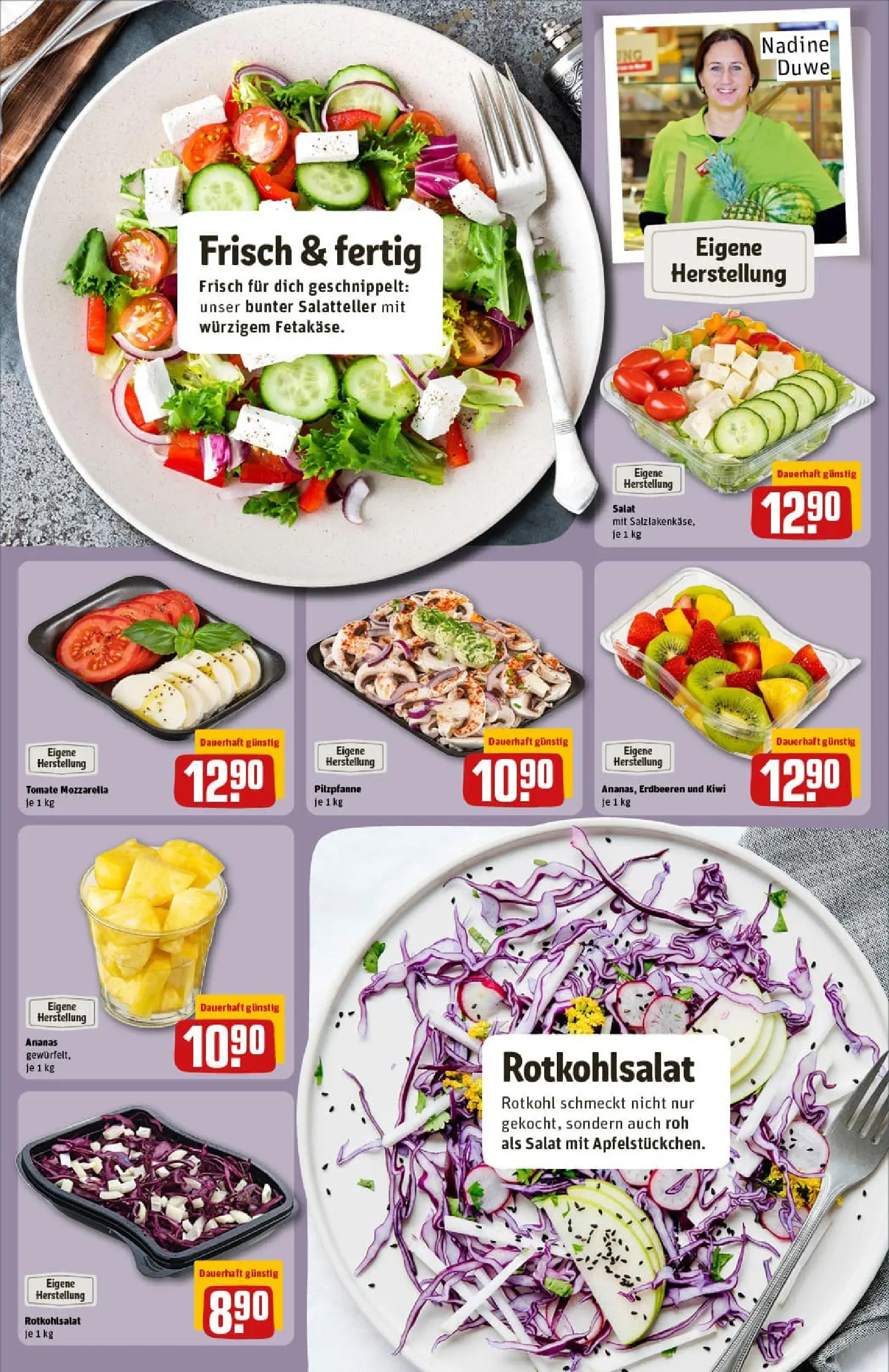 REWE Prospekt ab 04.01.2026 zum Blättern » Angebote | Seite: 12 | Produkte: Mozzarella, Ananas, Erdbeeren, Kiwi