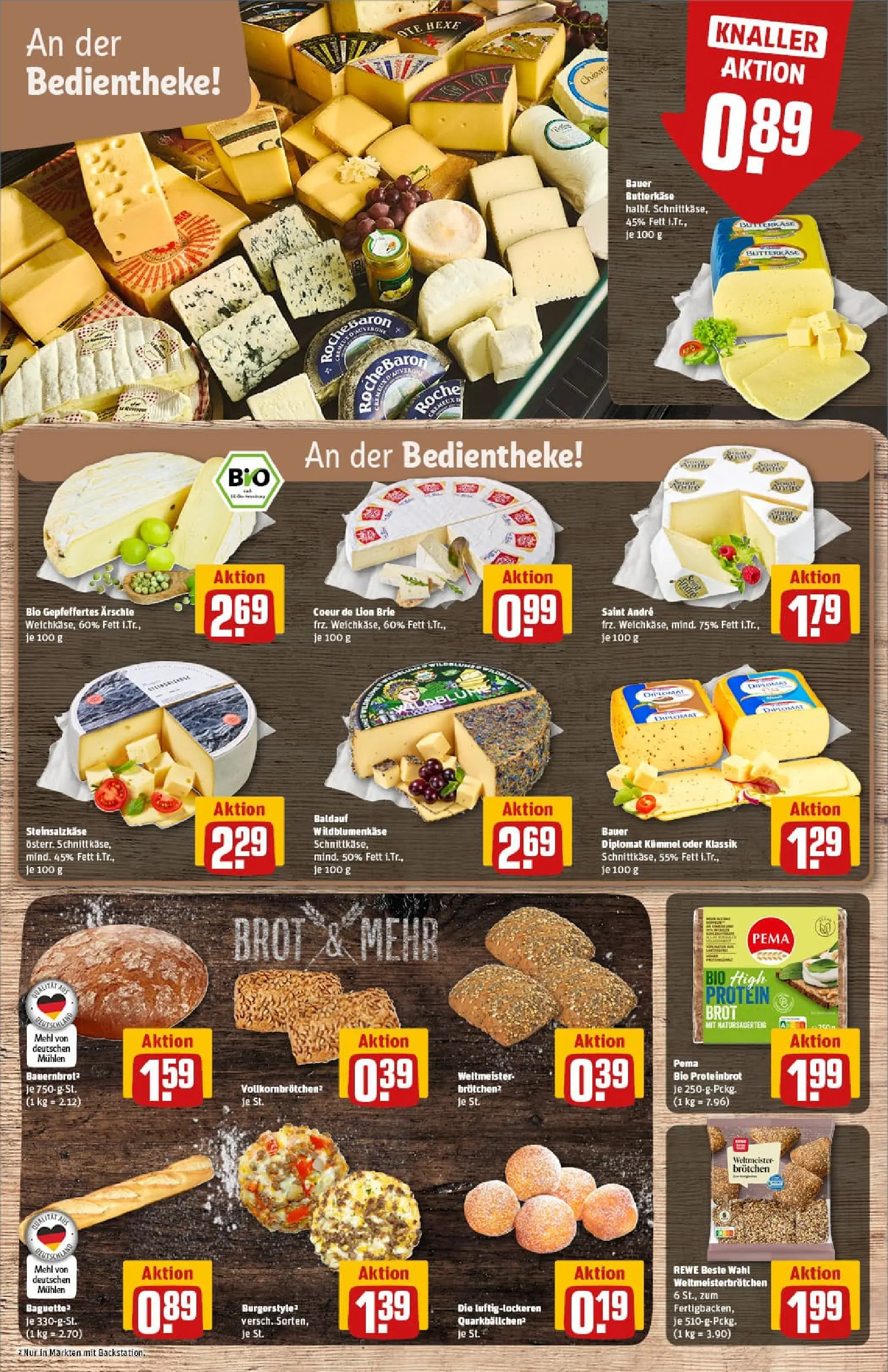 REWE Prospekt ab 04.01.2026 zum Blättern » Angebote | Seite: 11 | Produkte: Mehl, Quark, Baguette, Brot