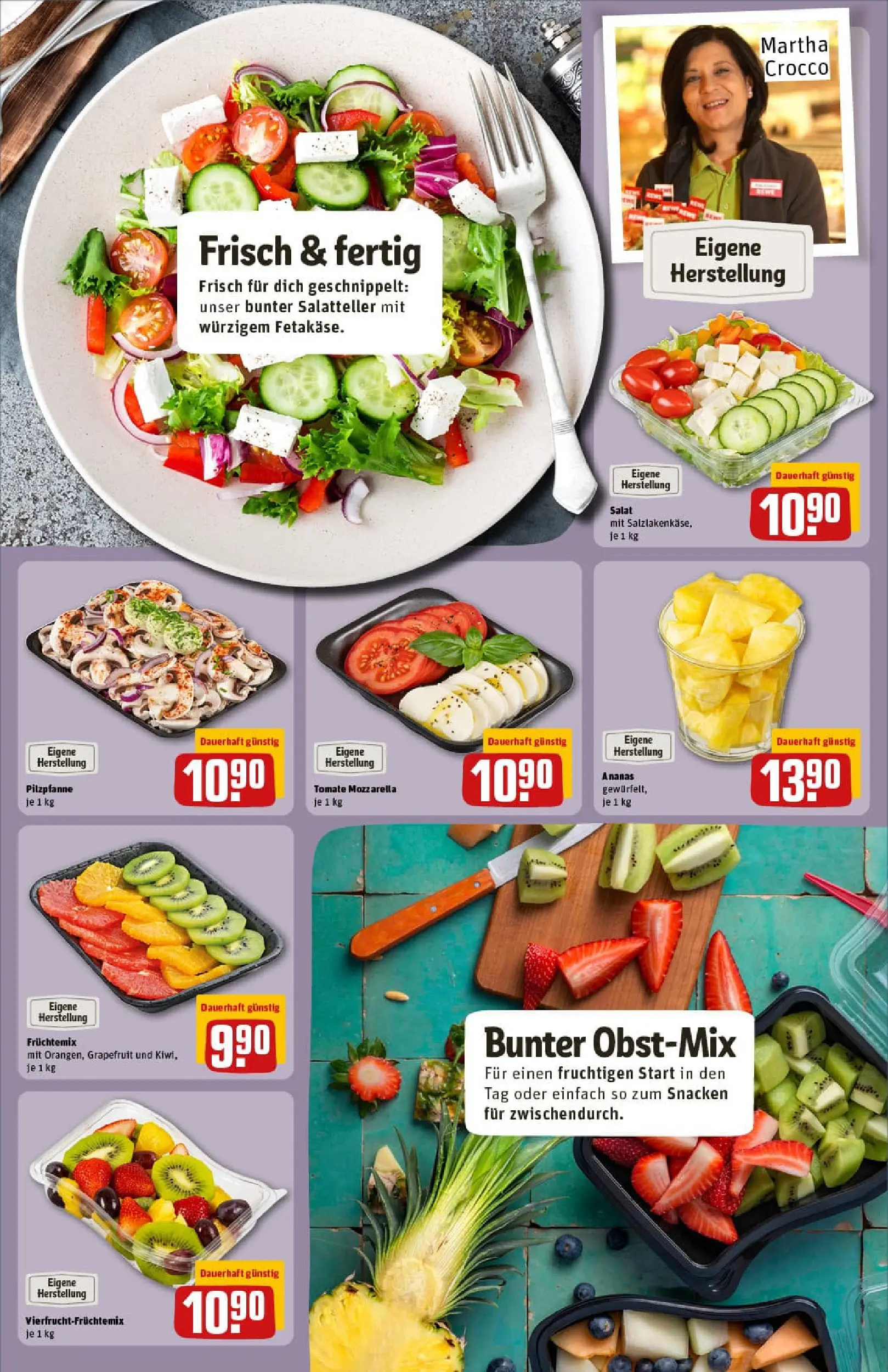 REWE Prospekt ab 04.01.2026 zum Blättern » Angebote | Seite: 12 | Produkte: Mozzarella, Ananas, Grapefruit, Salat