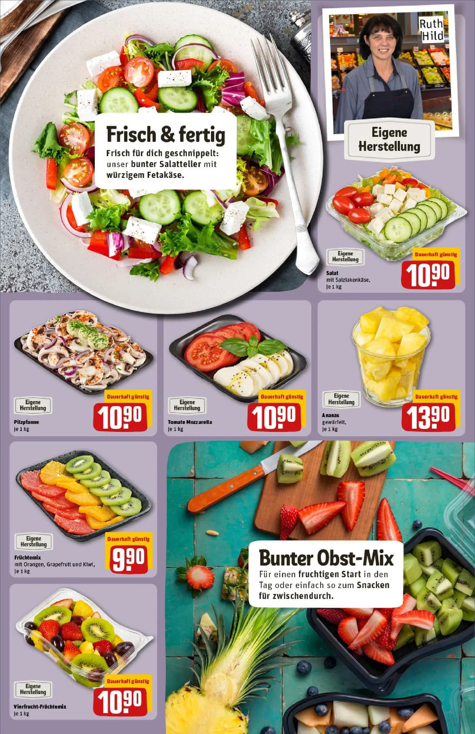 REWE Prospekt ab 04.01.2026 zum Blättern » Angebote | Seite: 12 | Produkte: Mozzarella, Ananas, Grapefruit, Salat