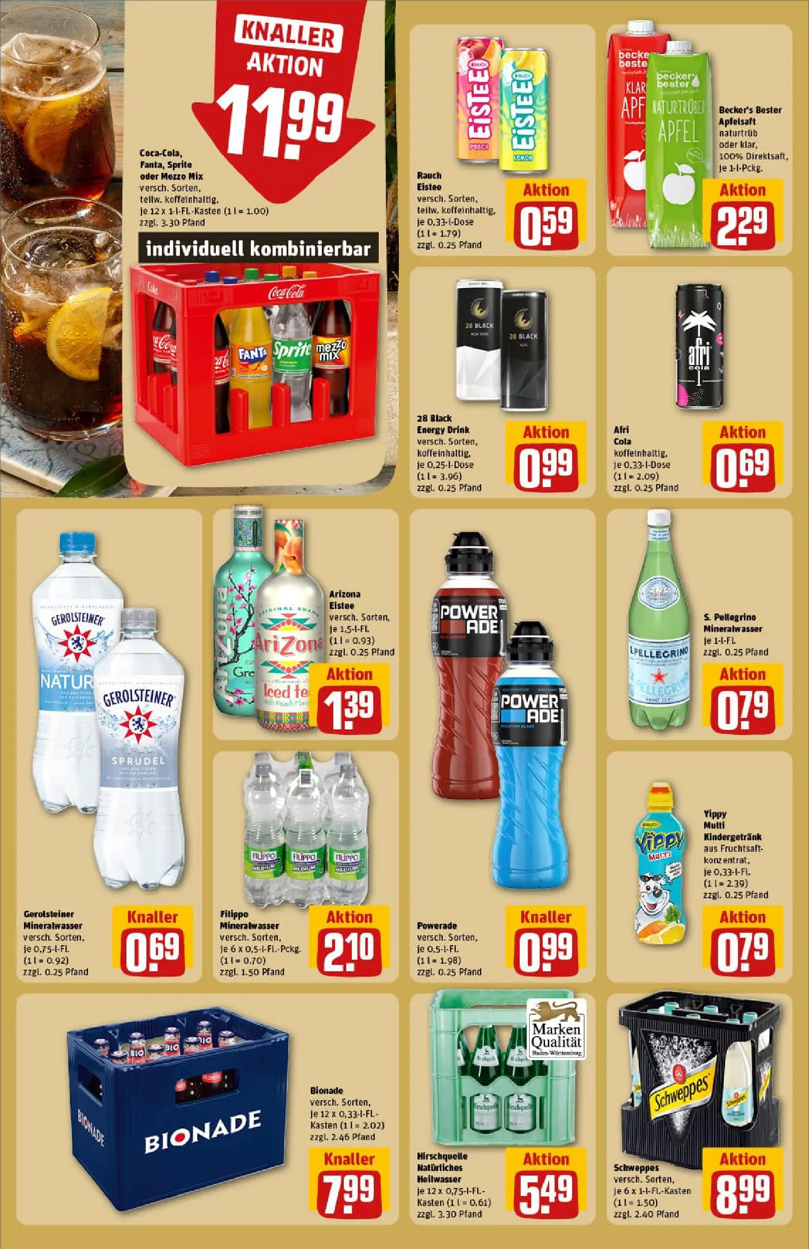 REWE Prospekt ab 04.01.2026 zum Blättern » Angebote | Seite: 16 | Produkte: Coca cola, Cola, Energy, Bionade