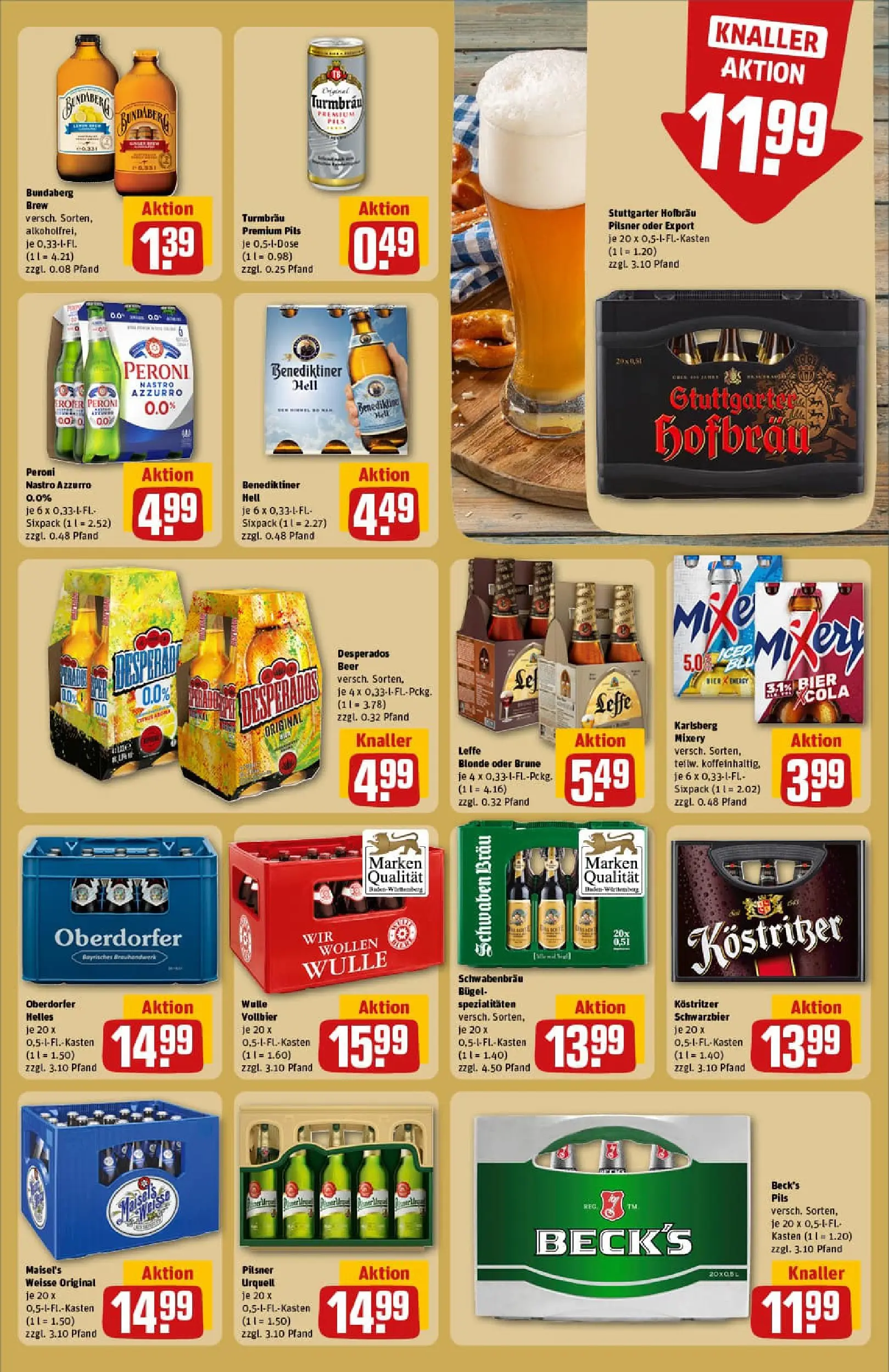 REWE Prospekt ab 04.01.2026 zum Blättern » Angebote | Seite: 17 | Produkte: Benediktiner hell, Pilsner urquell, Desperados, Mixery