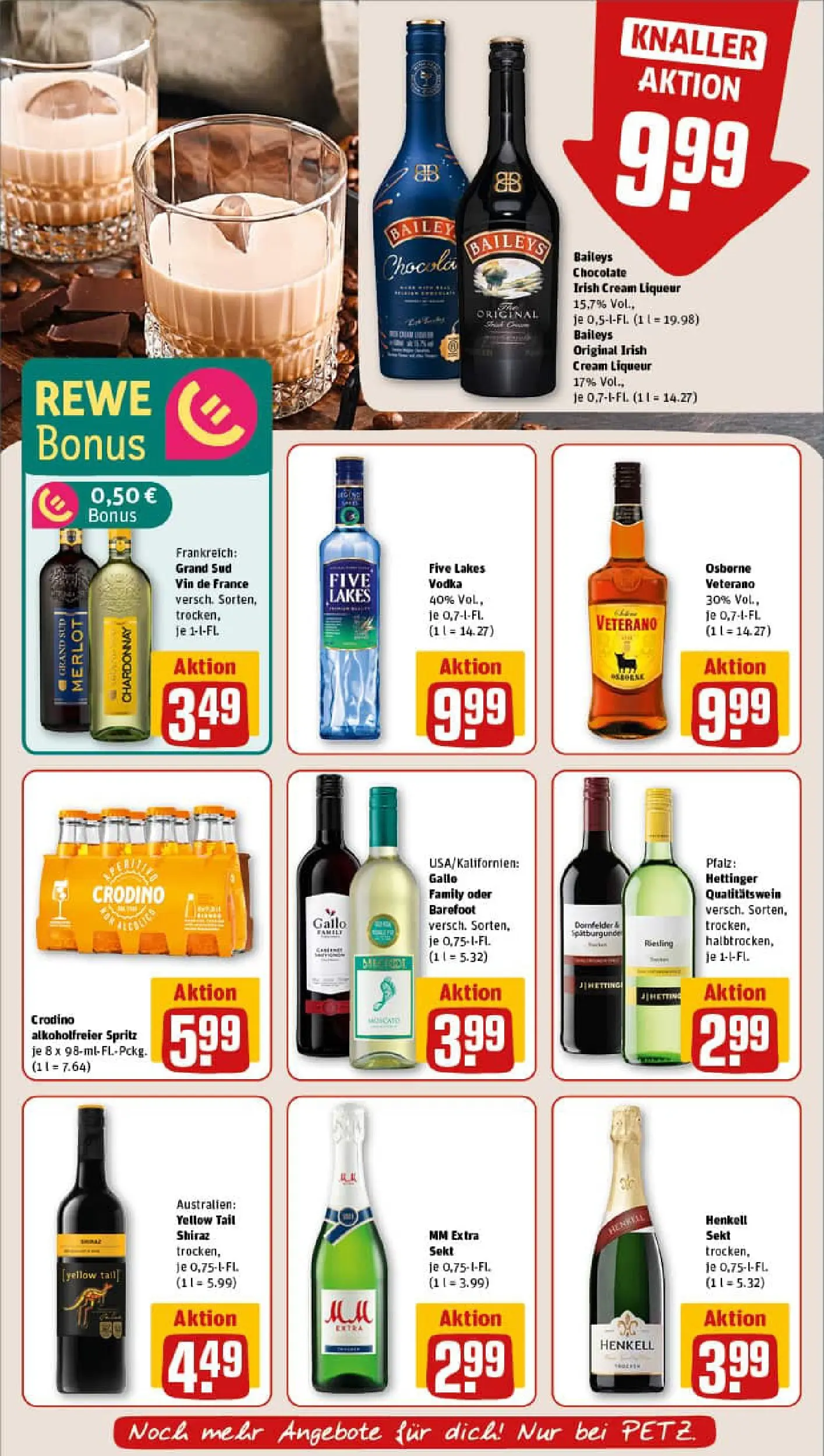 REWE Prospekt ab 04.01.2026 zum Blättern » Angebote | Seite: 19 | Produkte: Sekt, Grand sud, Baileys, Vodka