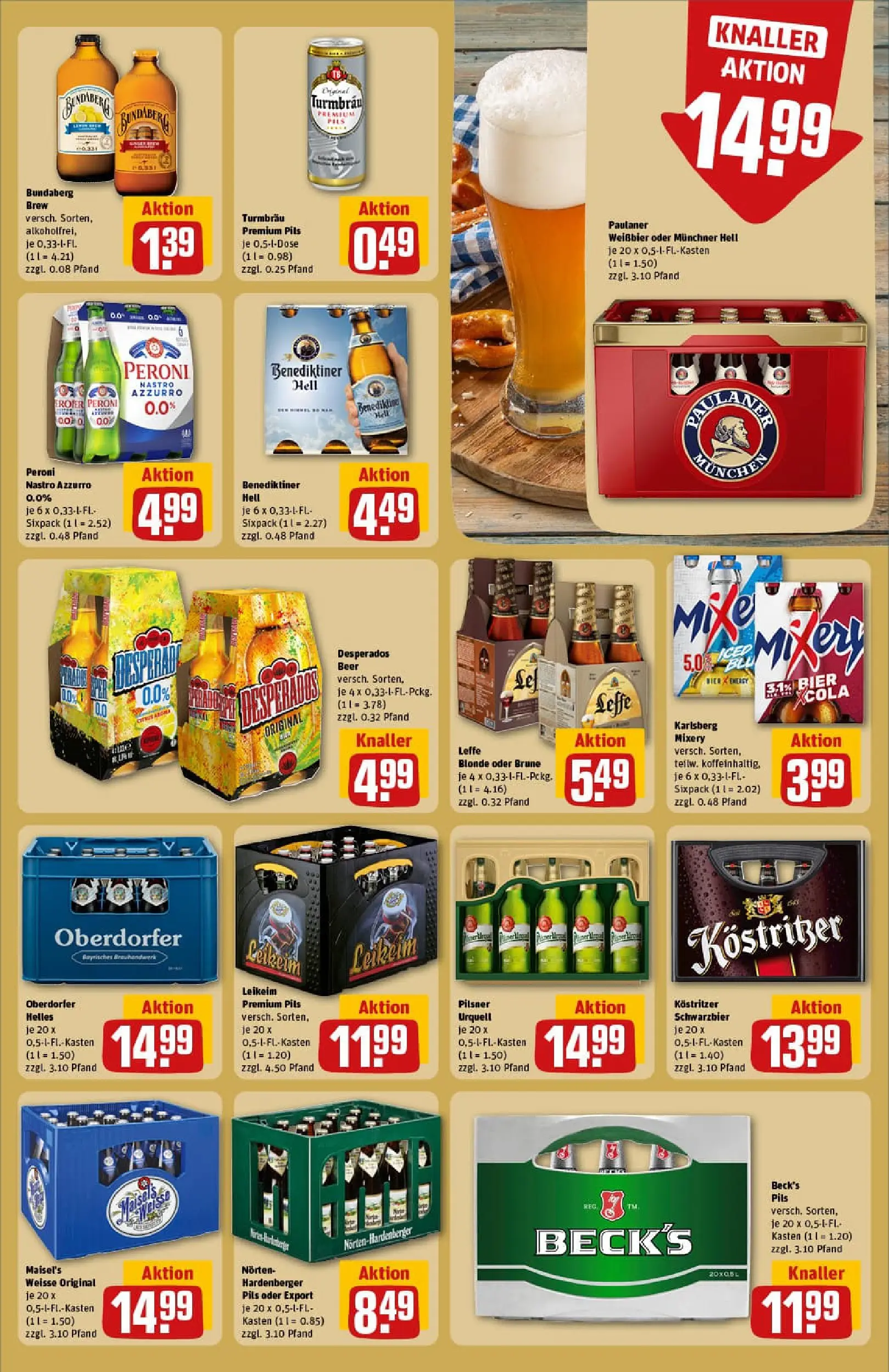 REWE Prospekt ab 04.01.2026 zum Blättern » Angebote | Seite: 17 | Produkte: Bier, Weißbier, Benediktiner hell, Paulaner