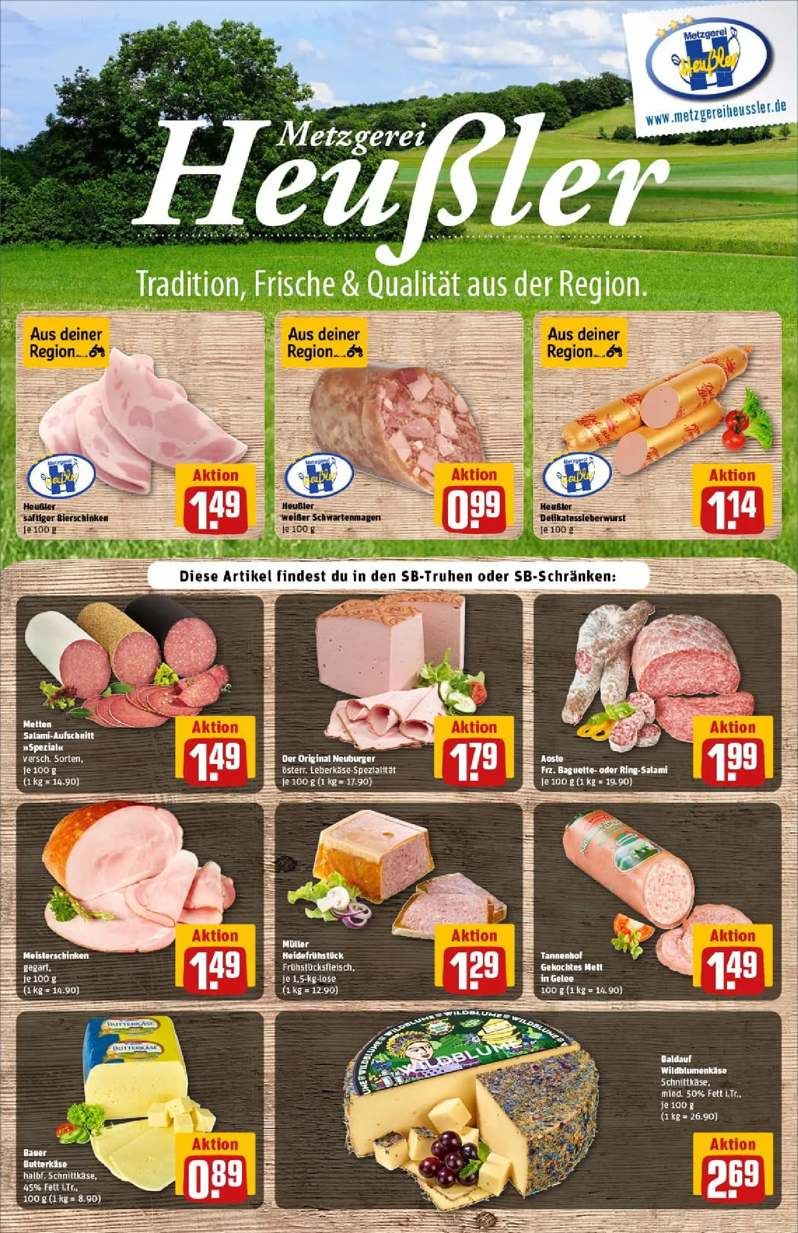 REWE Prospekt ab 04.01.2026 zum Blättern » Angebote | Seite: 10 | Produkte: Butter, Baguette, Pudding, Salami