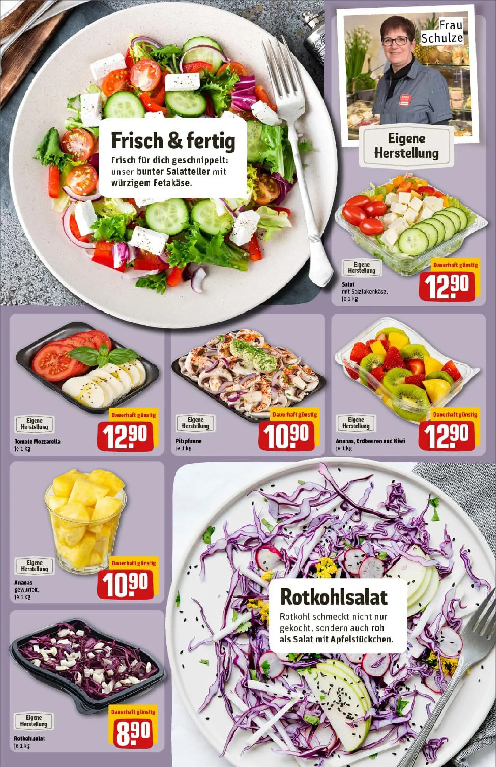 REWE Prospekt ab 04.01.2026 zum Blättern » Angebote | Seite: 12 | Produkte: Mozzarella, Erdbeeren, Kiwi, Salat