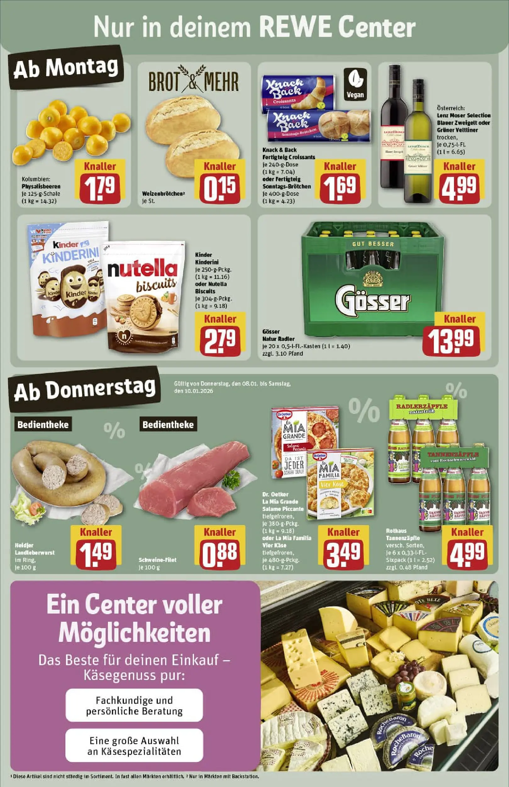 REWE Prospekt ab 04.01.2026 zum Blättern » Angebote | Seite: 3 | Produkte: Nutella, Schweinefilet, Radler, Pizza
