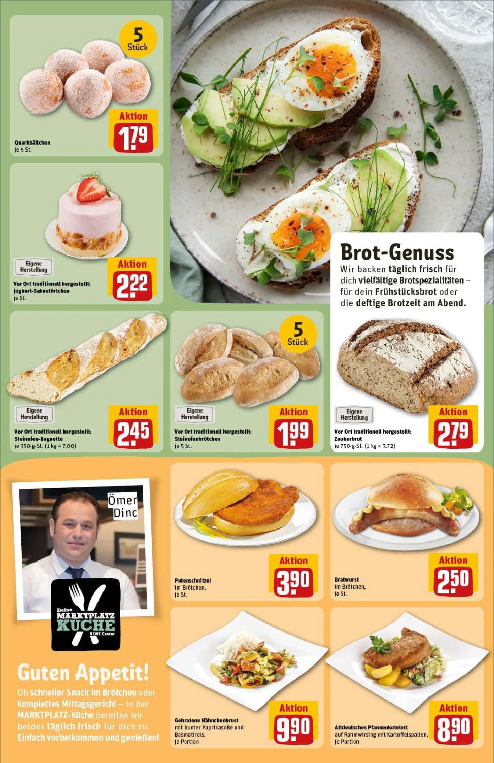 REWE Prospekt ab 04.01.2026 zum Blättern » Angebote | Seite: 13 | Produkte: Küche, Baguette, Putenschnitzel, Hahnchenbrust