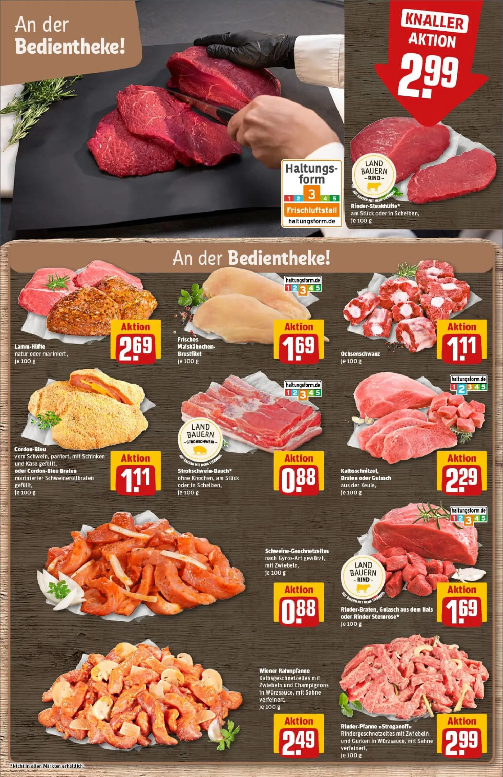 REWE Prospekt ab 04.01.2026 zum Blättern » Angebote | Seite: 9 | Produkte: Käse, Zwiebeln, Gulasch, Steak