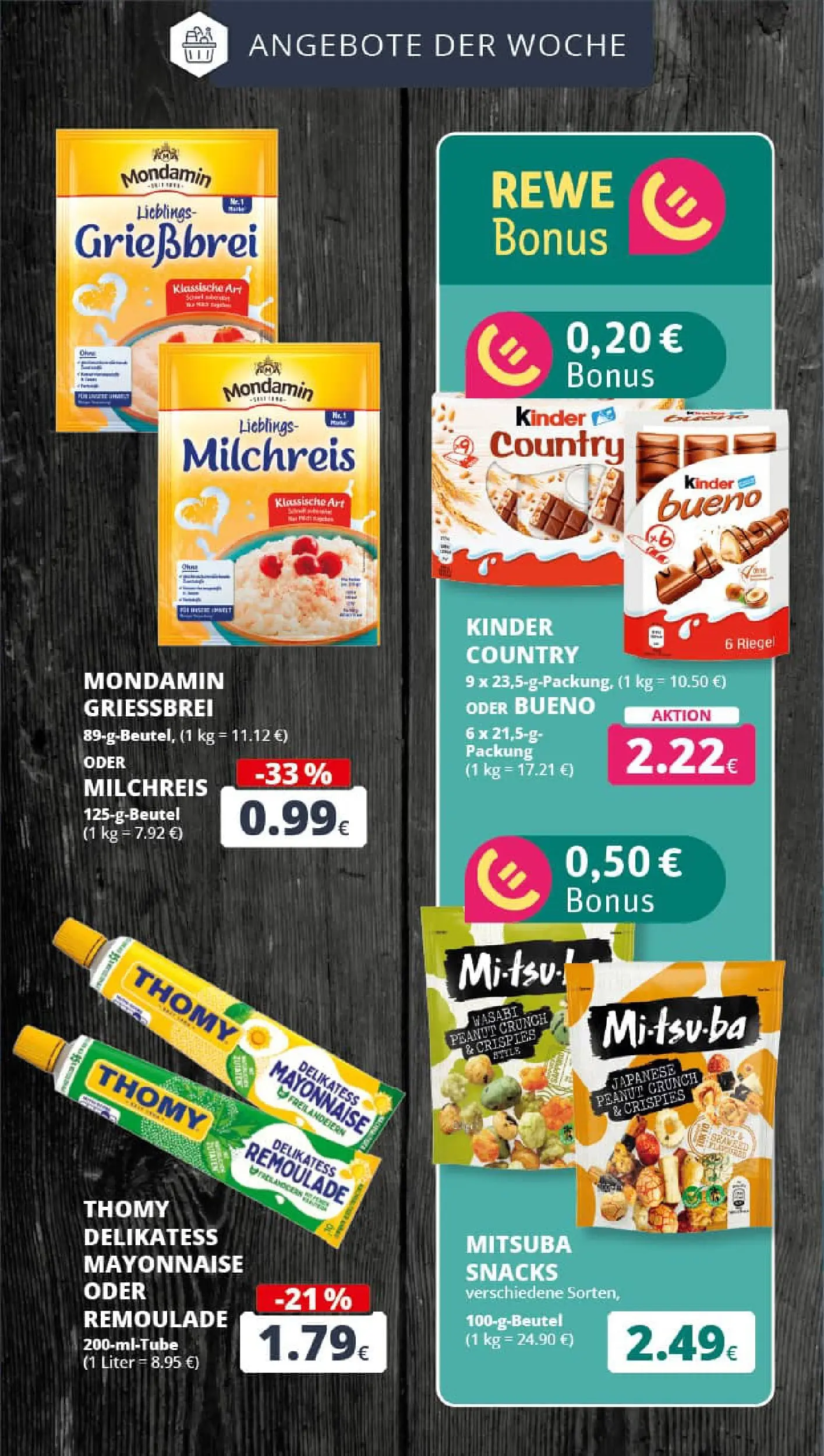 REWE Prospekt ab 04.01.2026 zum Blättern » Angebote | Seite: 6 | Produkte: Mayonnaise, Kinder country