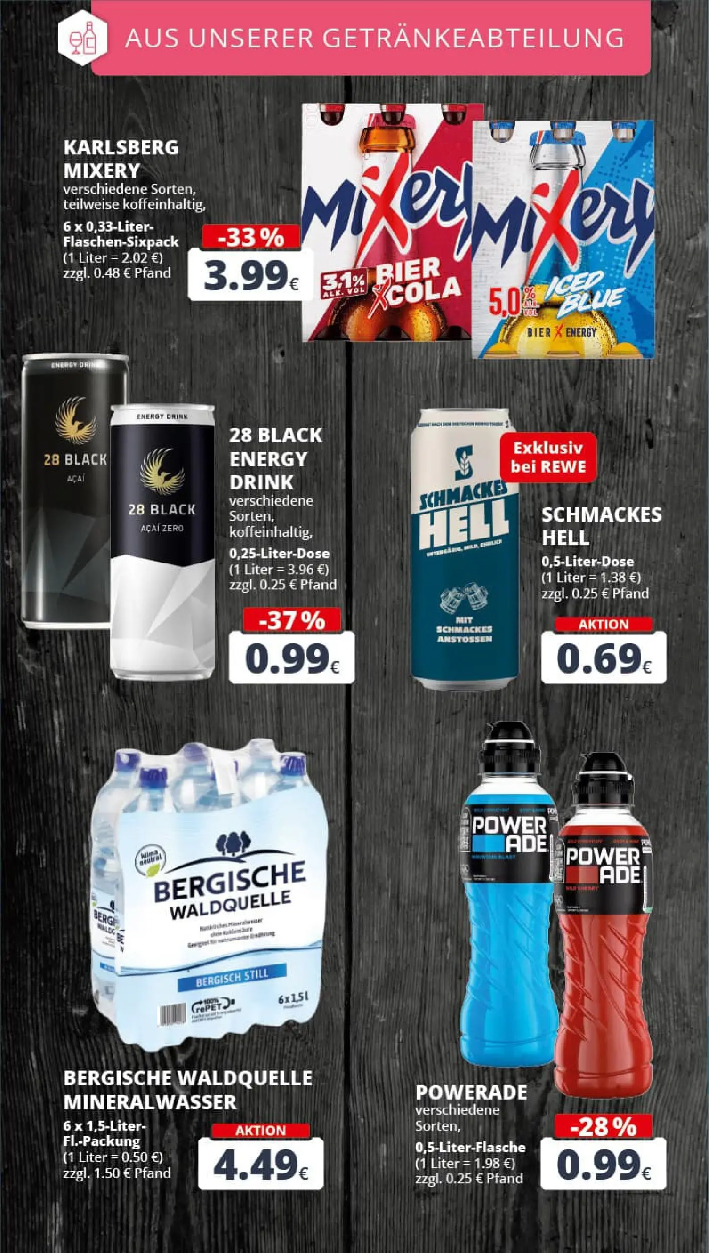 REWE Prospekt ab 04.01.2026 zum Blättern » Angebote | Seite: 19 | Produkte: Energy, Bier, Mineralwasser, Powerade