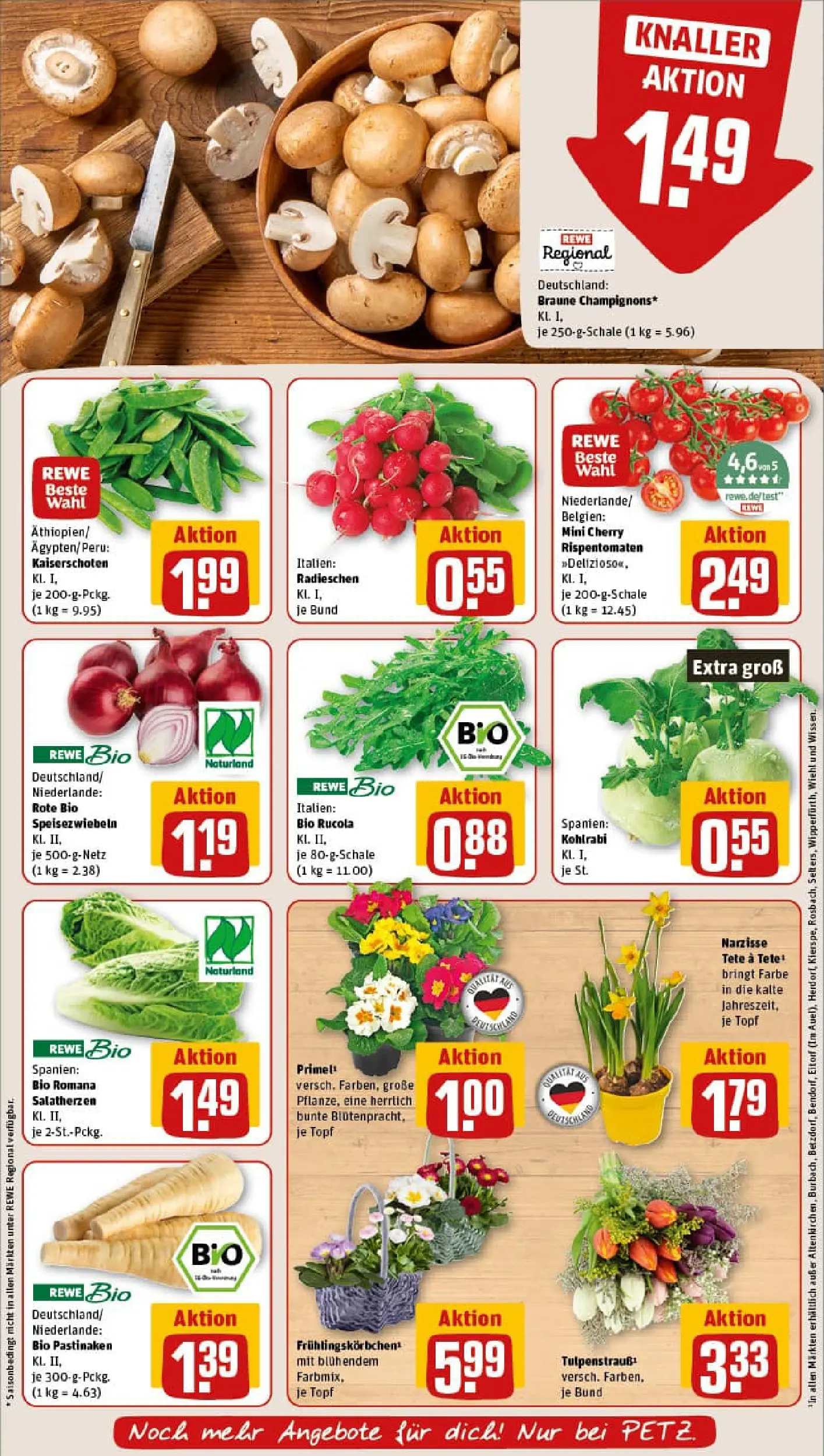 REWE Prospekt ab 04.01.2026 zum Blättern » Angebote | Seite: 7 | Produkte: Rucola, Kohlrabi