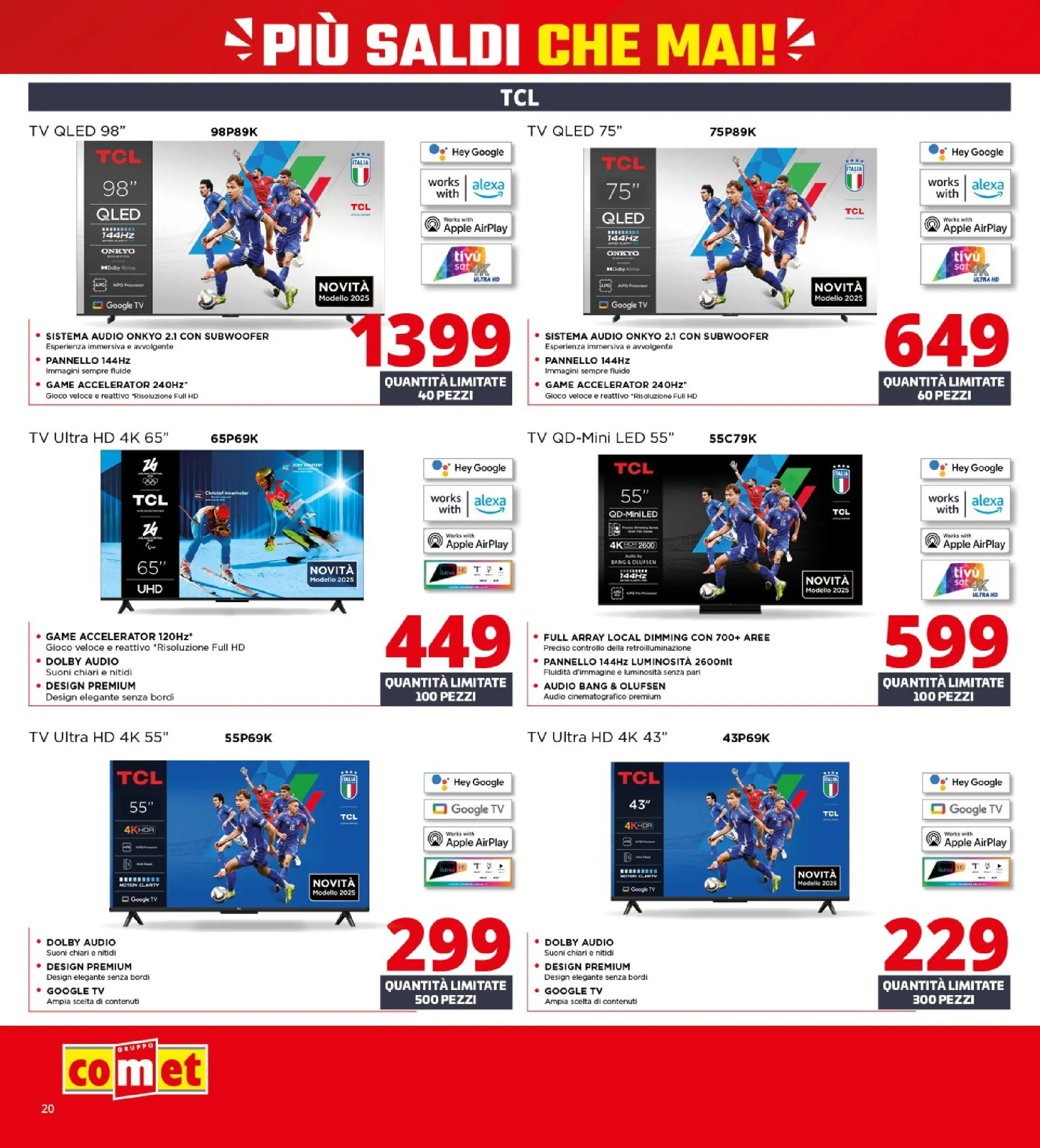 Nuovo Volantino Comet	 dal 02/01/2026 > offerte anteprima 🛍️ | Pagina: 20 | Prodotti: TV, Audio, Gioco