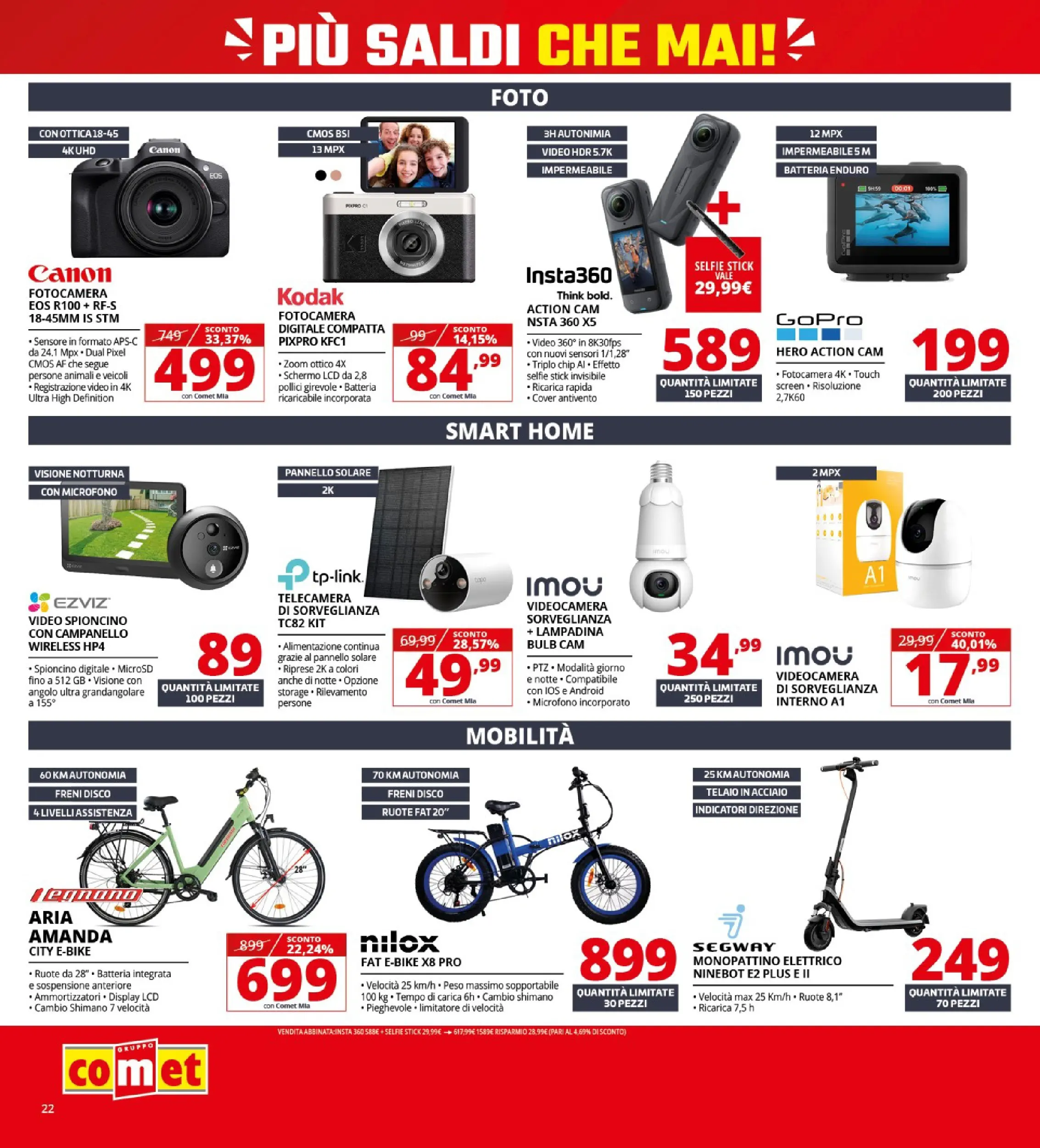 Nuovo Volantino Comet	 dal 02/01/2026 > offerte anteprima 🛍️ | Pagina: 22 | Prodotti: Videocamera, Fotocamera, Disco, Microfono