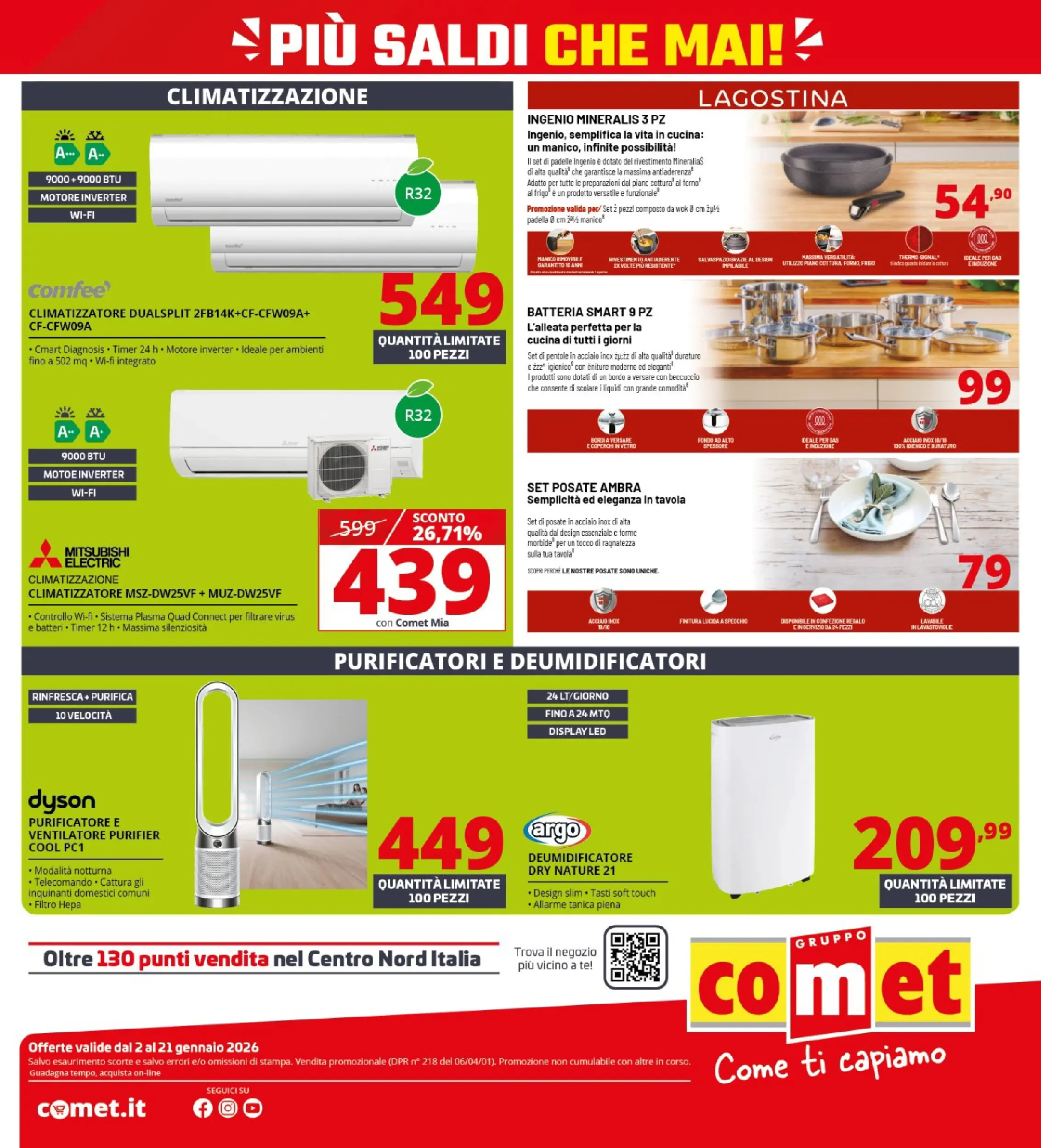 Nuovo Volantino Comet	 dal 02/01/2026 > offerte anteprima 🛍️ | Pagina: 35 | Prodotti: Deumidificatore, Telecomando, Tanica, Paella