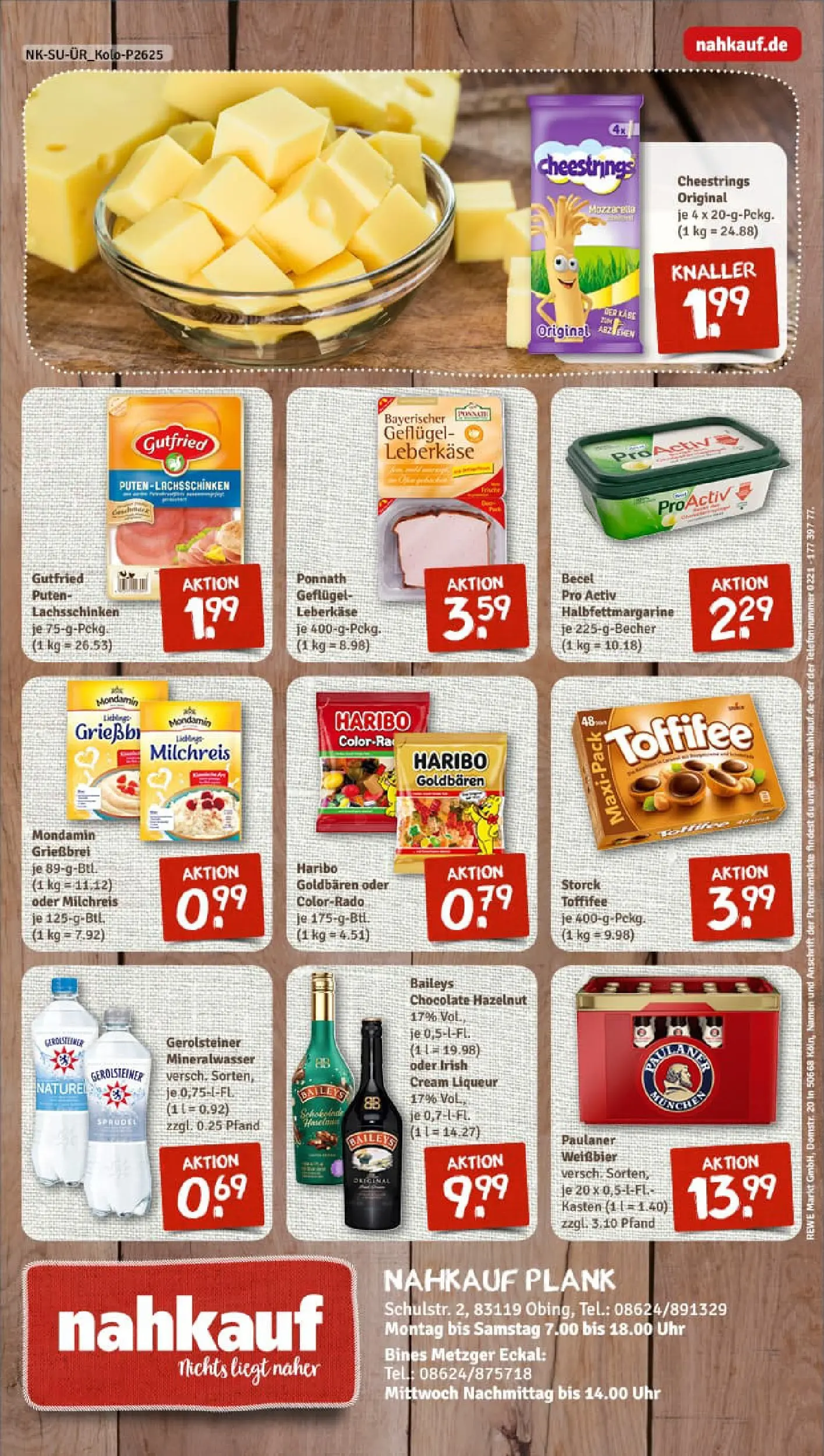REWE Prospekt ab 04.01.2026 zum Blättern » Angebote | Seite: 8 | Produkte: Margarine, Mineralwasser, Uhr, Leberkase