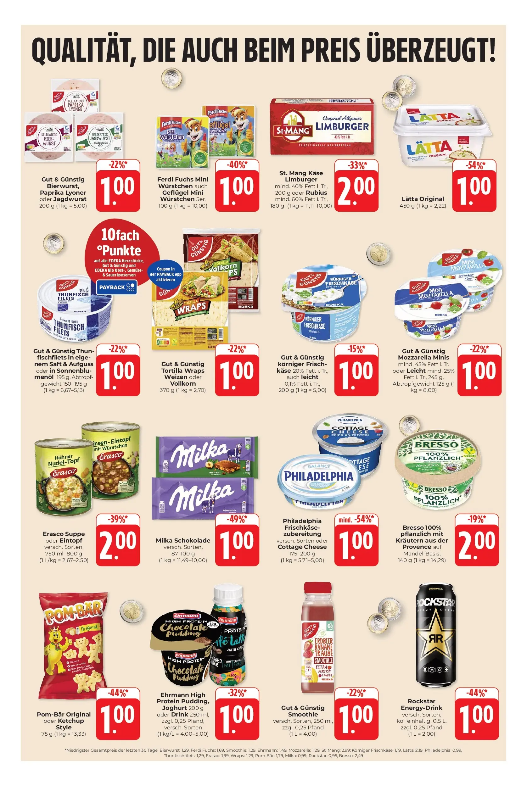 Entdecke - Hieber's Frischecenter: Meine Woche (ab 04.01.2026) zum Blättern | Seite: 9 | Produkte: Mozzarella, Rockstar, Erasco, Ketchup