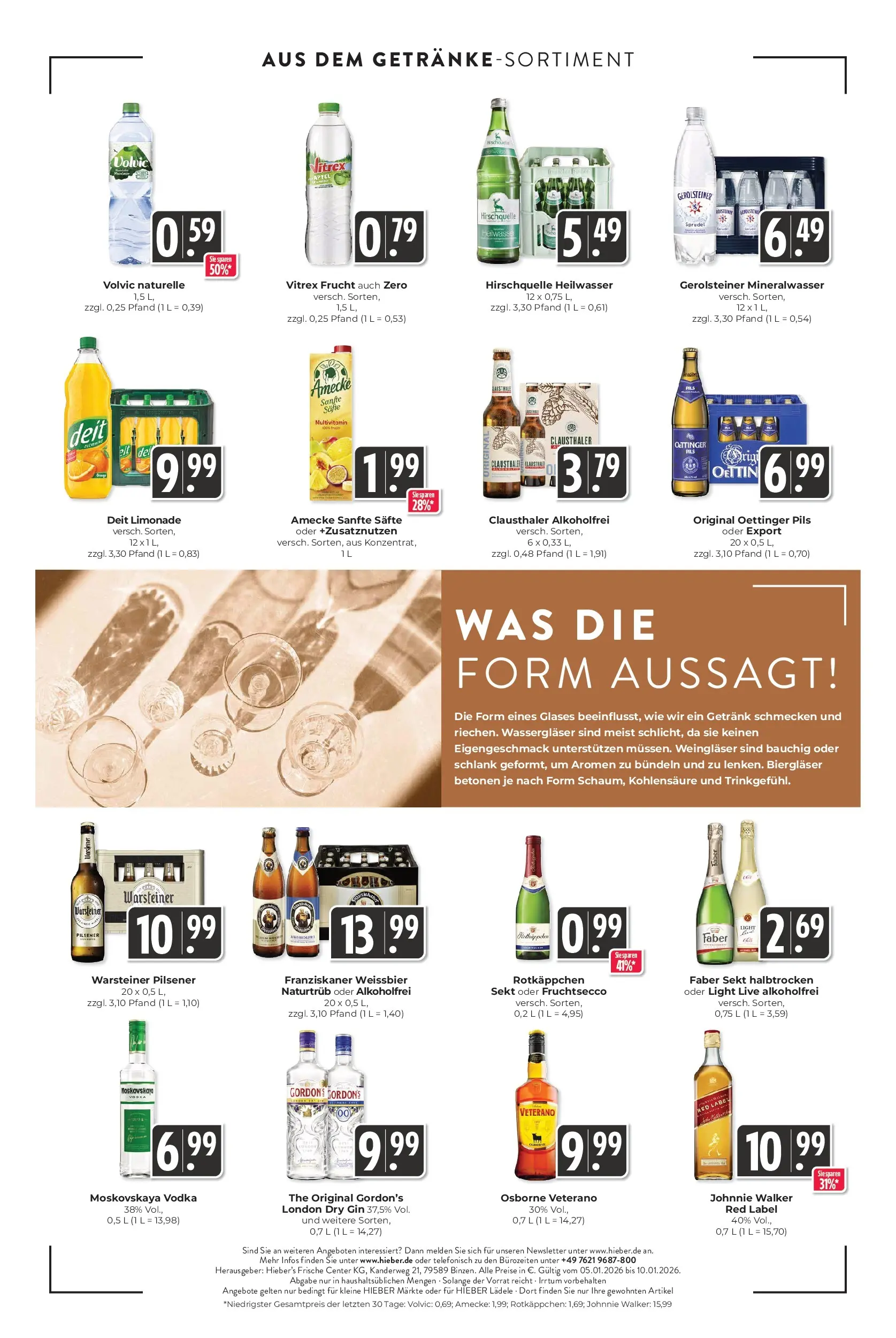 Entdecke - Hieber's Frischecenter: Meine Woche (ab 04.01.2026) zum Blättern | Seite: 12 | Produkte: Sekt, Limonade, Warsteiner, Rotkäppchen