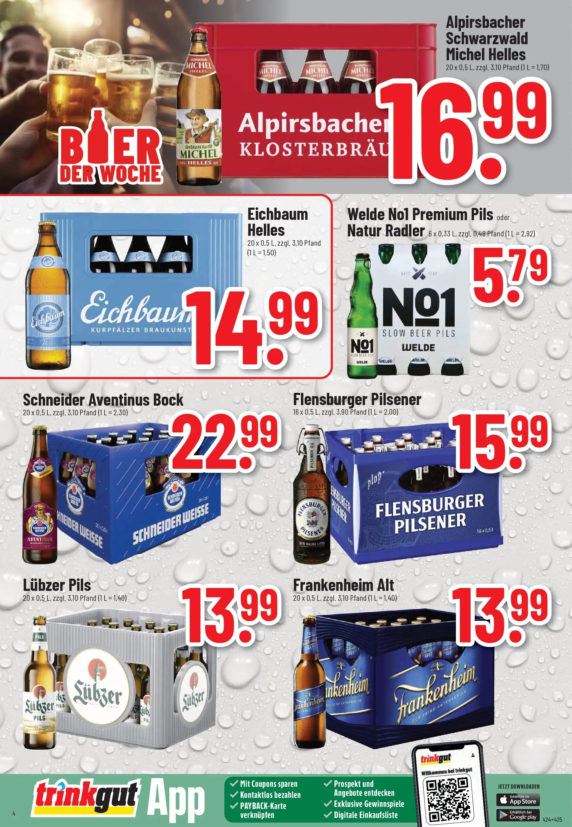 Trinkgut - trinkgut: Wochenangebote (ab 05.01.2026) » Angebote online | Seite: 4 | Produkte: Pils, Flensburger, Radler, Lubzer