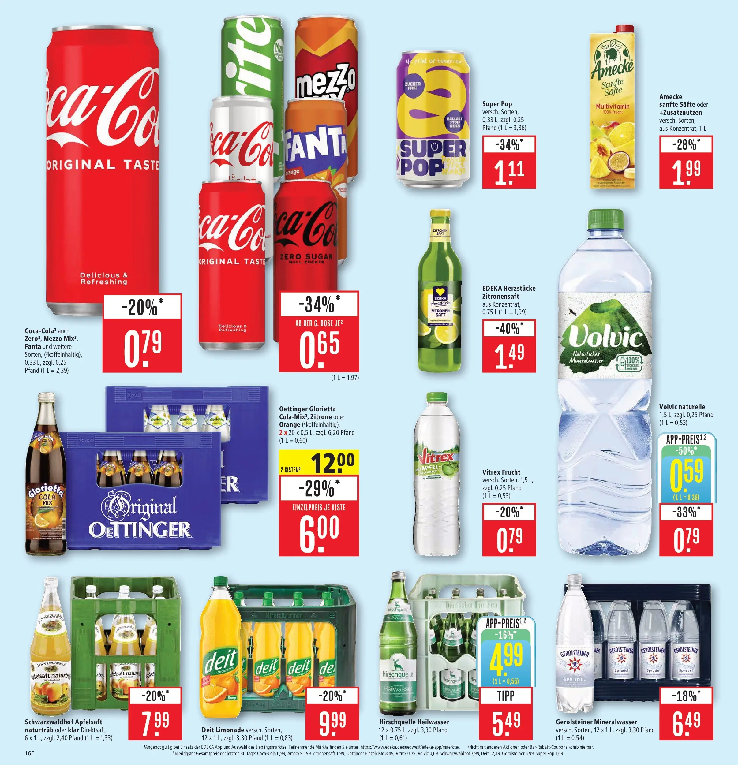 Marktkauf - Marktkauf: Wochenangebote (ab 05.01.2026) » Angebote online | Seite: 16 | Produkte: Fanta, Oettinger, Mineralwasser, Gerolsteiner