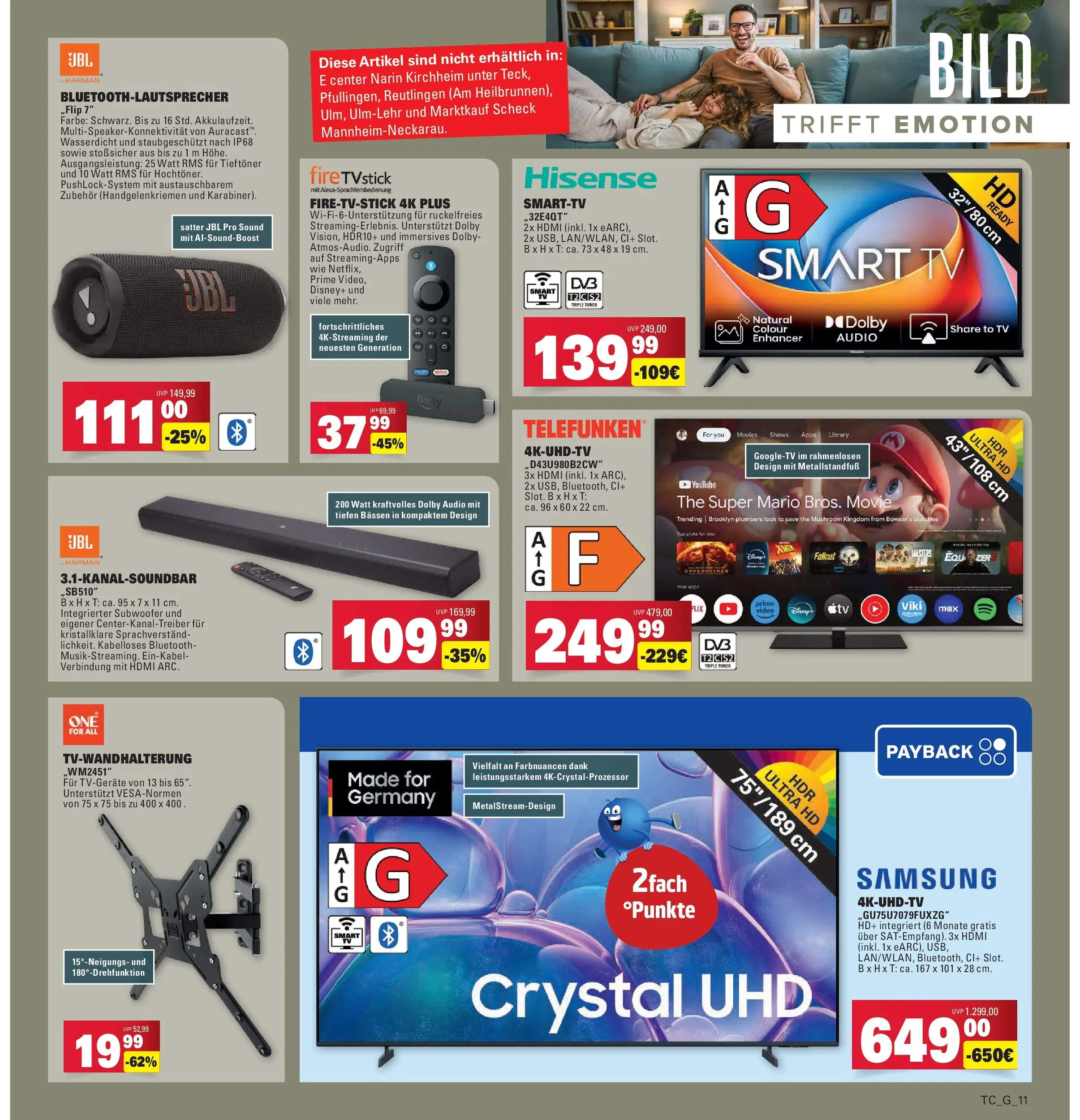 Marktkauf - Marktkauf: Wochenangebote (ab 05.01.2026) » Angebote online | Seite: 31 | Produkte: USB, Hisense, TV, Video