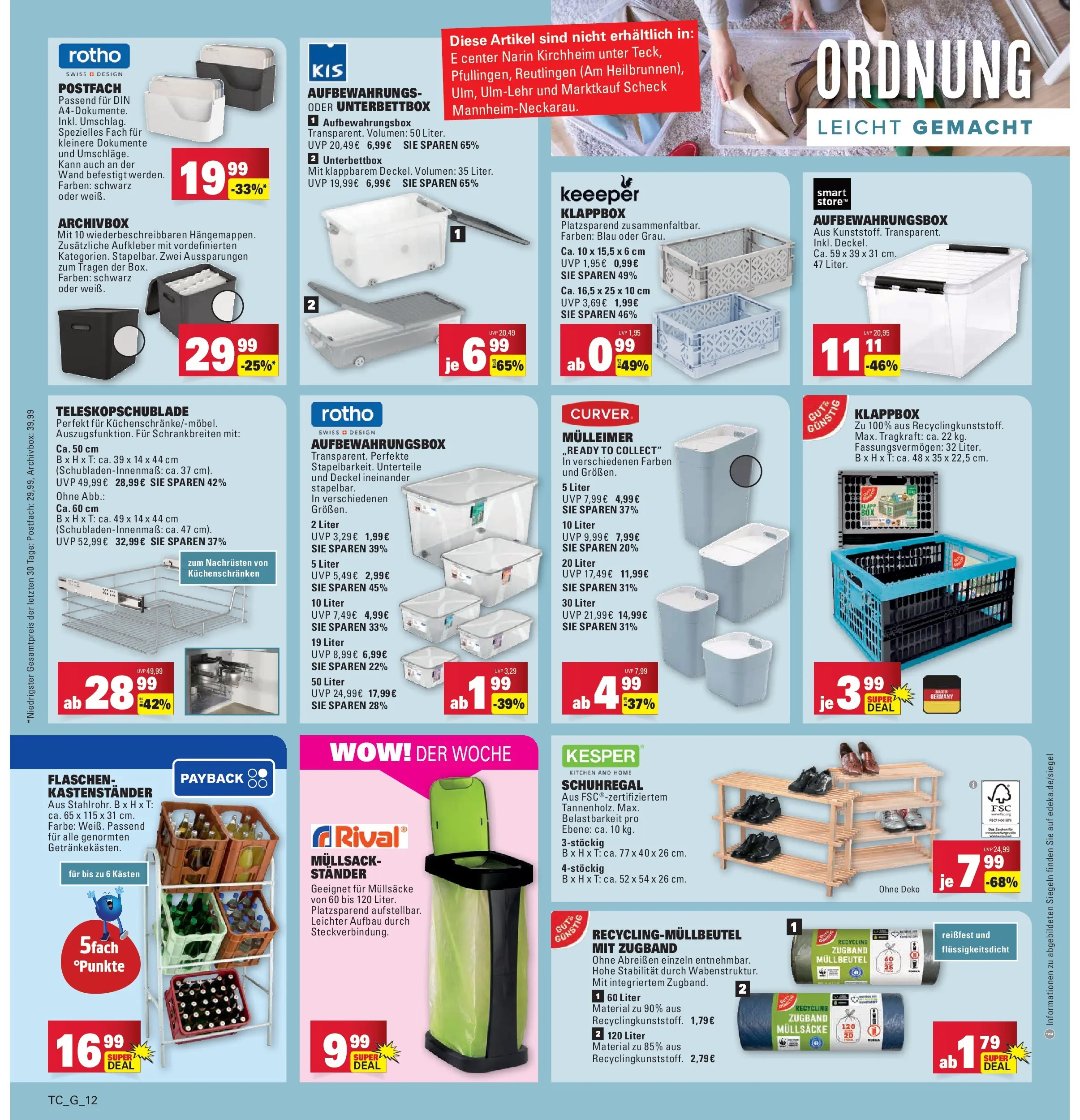 Marktkauf - Marktkauf: Wochenangebote (ab 05.01.2026) » Angebote online | Seite: 32 | Produkte: Schuhregal