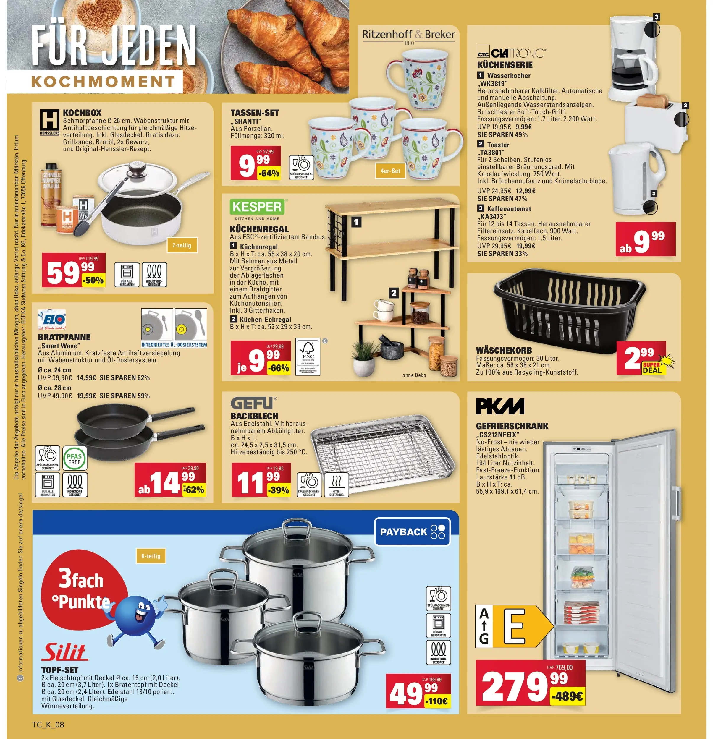 Marktkauf - Marktkauf: Wochenangebote (ab 05.01.2026) » Angebote online | Seite: 28 | Produkte: Gefrierschrank, Wasserkocher, Toaster