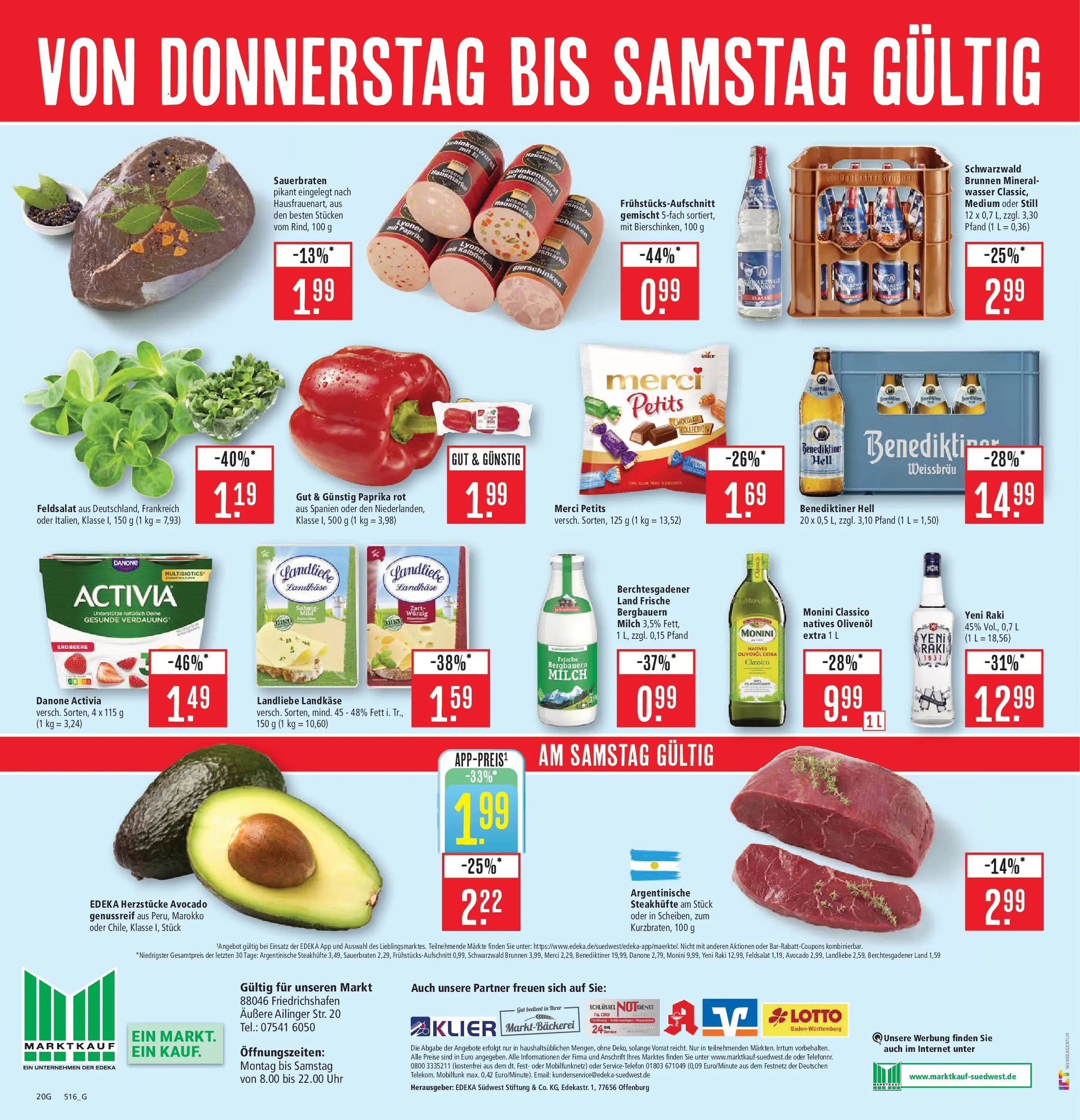 Marktkauf - Marktkauf: Wochenangebote (ab 05.01.2026) » Angebote online | Seite: 20 | Produkte: Activia, Paprika rot, Avocado, Uhr
