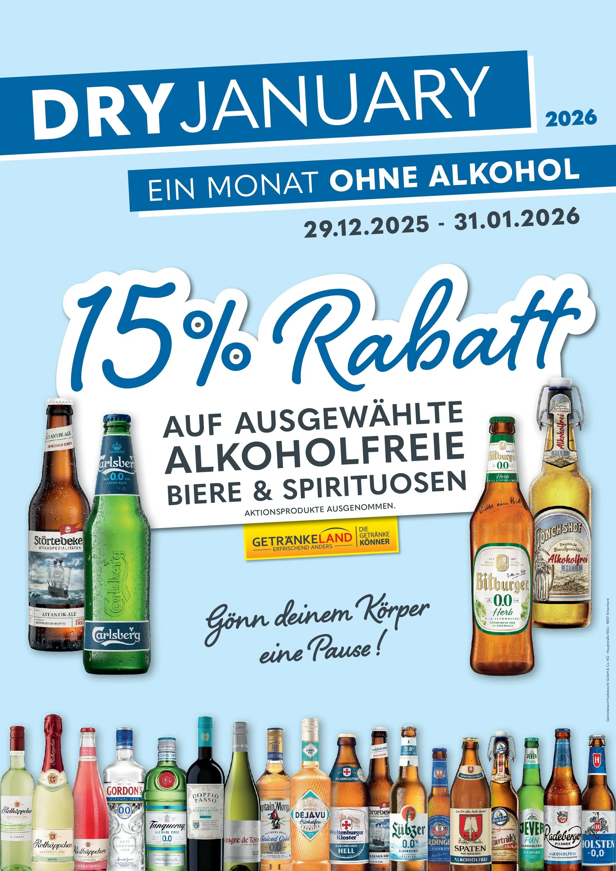 Getränkeland - Getränkeland: Getränkeangebote (ab 02.01.2026) zum Blättern | Seite: 1 | Produkte: Monchshof, Doppio Passo, Jever, Rotkäppchen