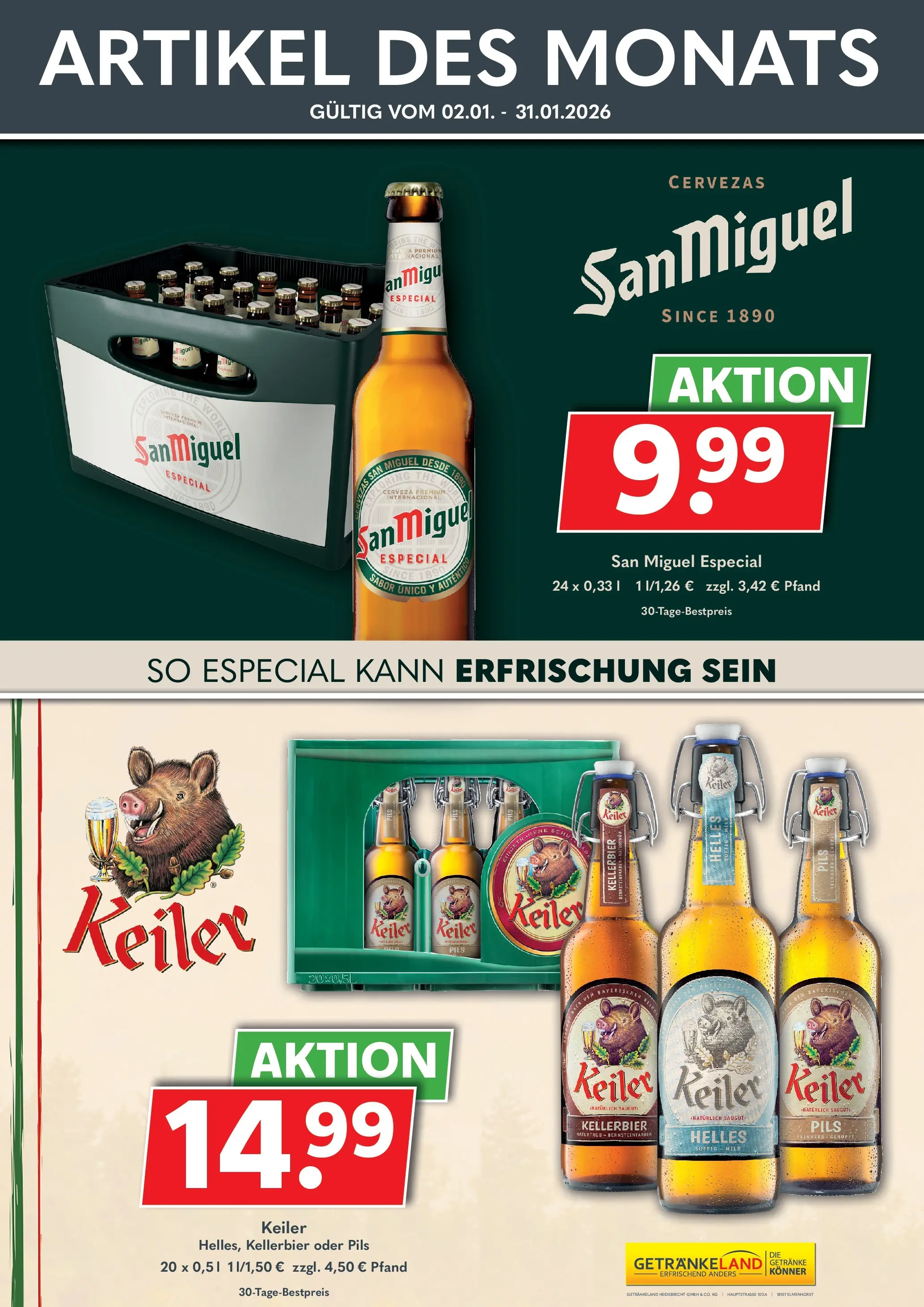 Getränkeland - Getränkeland: Getränkeangebote (ab 02.01.2026) zum Blättern | Seite: 3 | Produkte: Pils