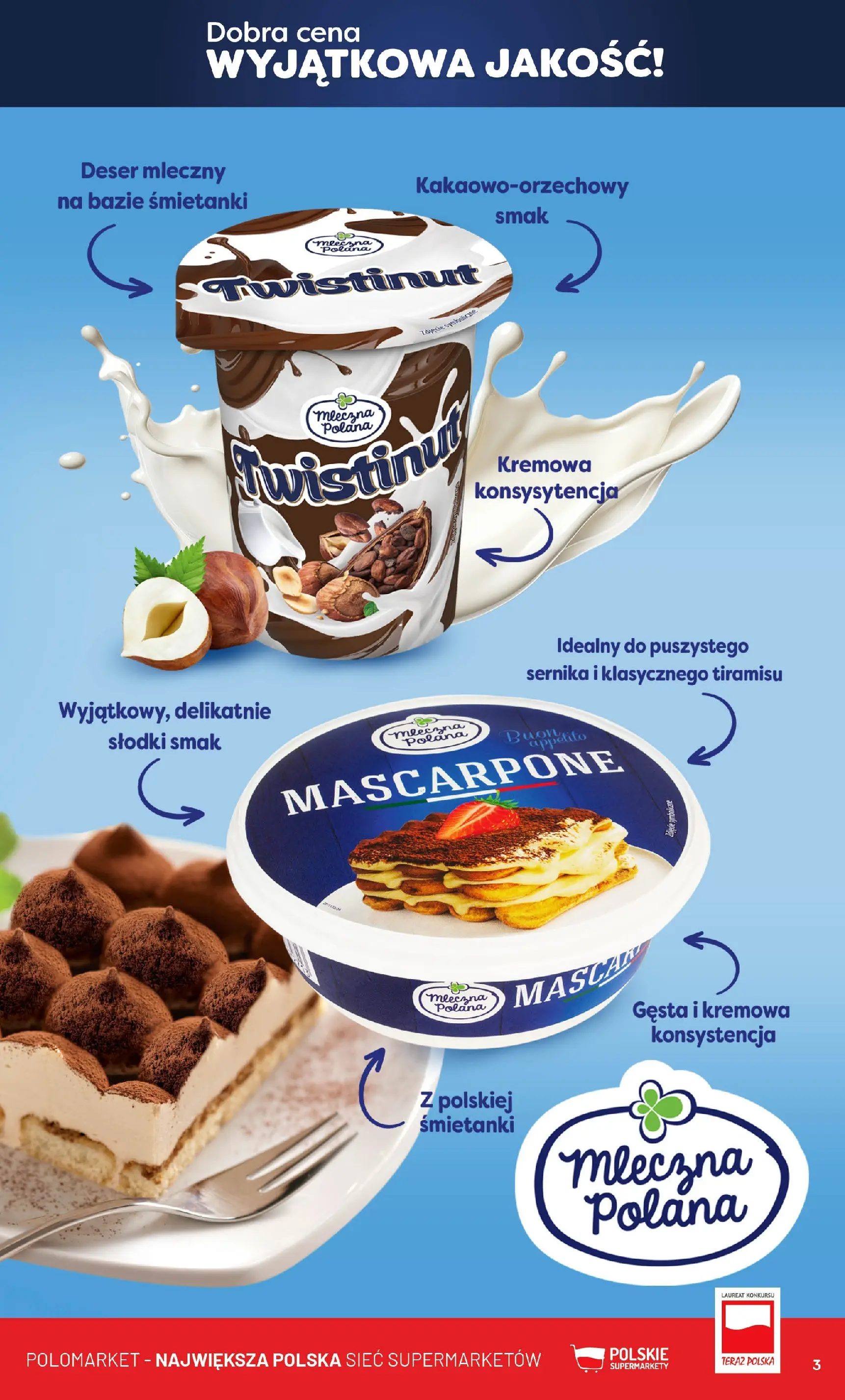 Nowa POLOmarket gazetka od jutra 19.11.2025 (PDF) | Strona: 3 | Produkty: Tiramisu, Mascarpone