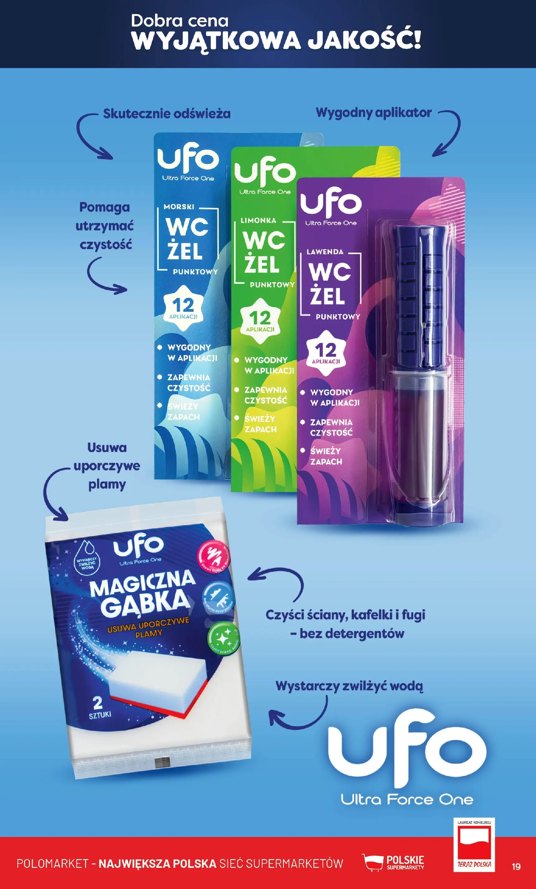 Nowa POLOmarket gazetka od jutra 19.11.2025 (PDF) | Strona: 19 | Produkty: Limonka, Zapach, Magiczna gąbka, Woda