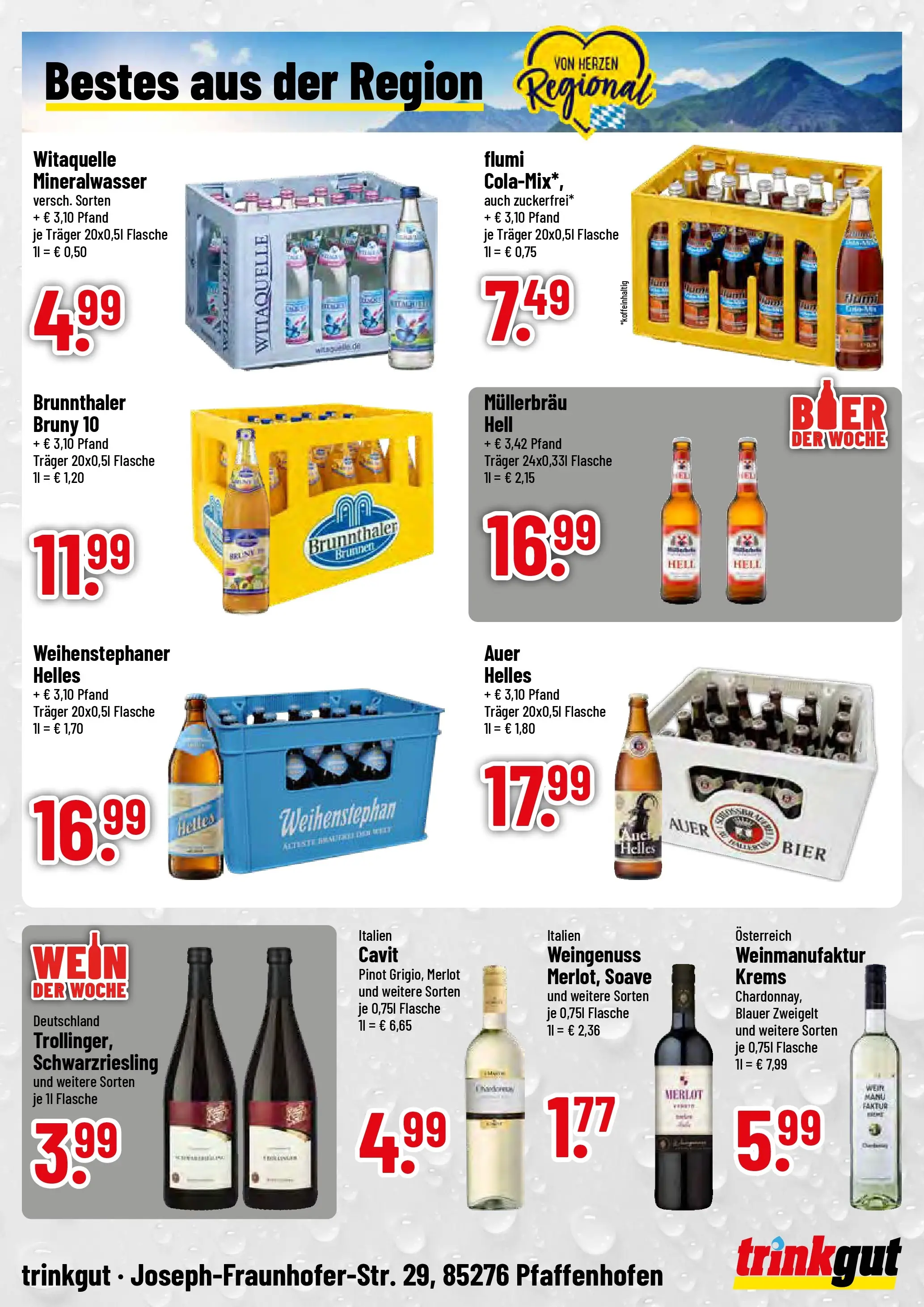 Trinkgut - trinkgut: Wochenangebote (ab 05.01.2026) » Angebote online | Seite: 4 | Produkte: Bier, Merlot, Mineralwasser, Wein