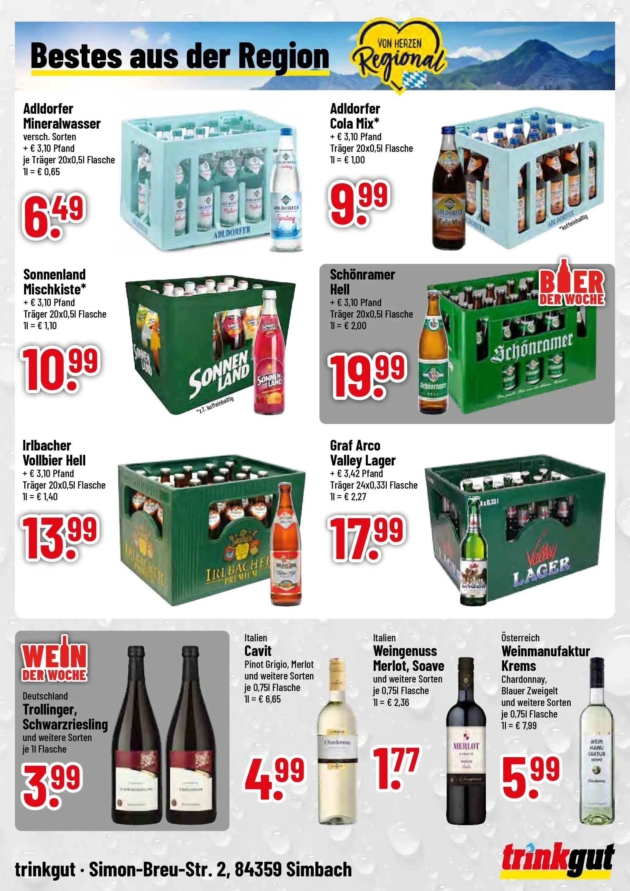 Trinkgut - trinkgut: Wochenangebote (ab 05.01.2026) » Angebote online | Seite: 4 | Produkte: Cola, Merlot, Mineralwasser, Wein