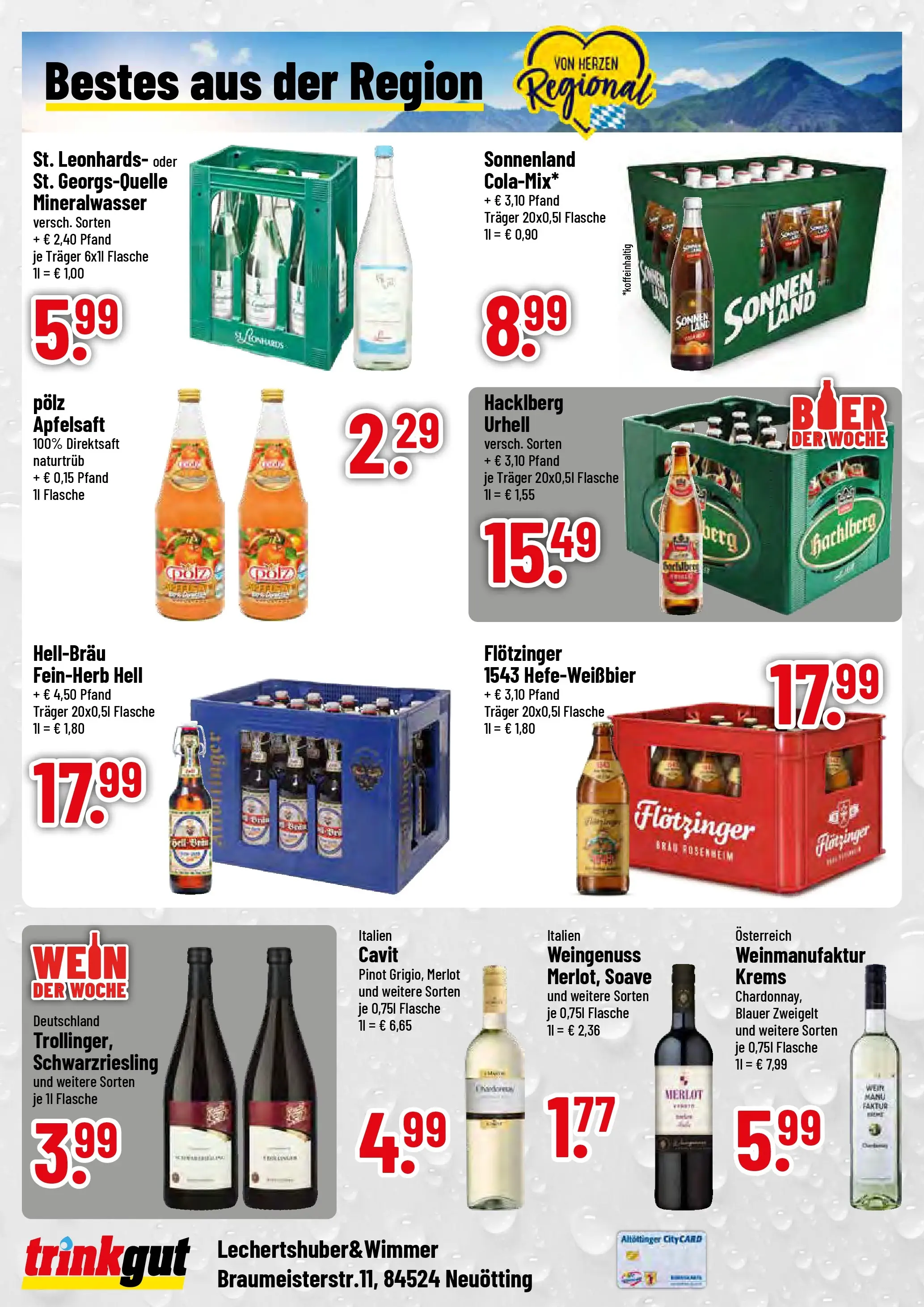 Trinkgut - trinkgut: Wochenangebote (ab 05.01.2026) » Angebote online | Seite: 4 | Produkte: Merlot, Apfelsaft, Mineralwasser, Wein