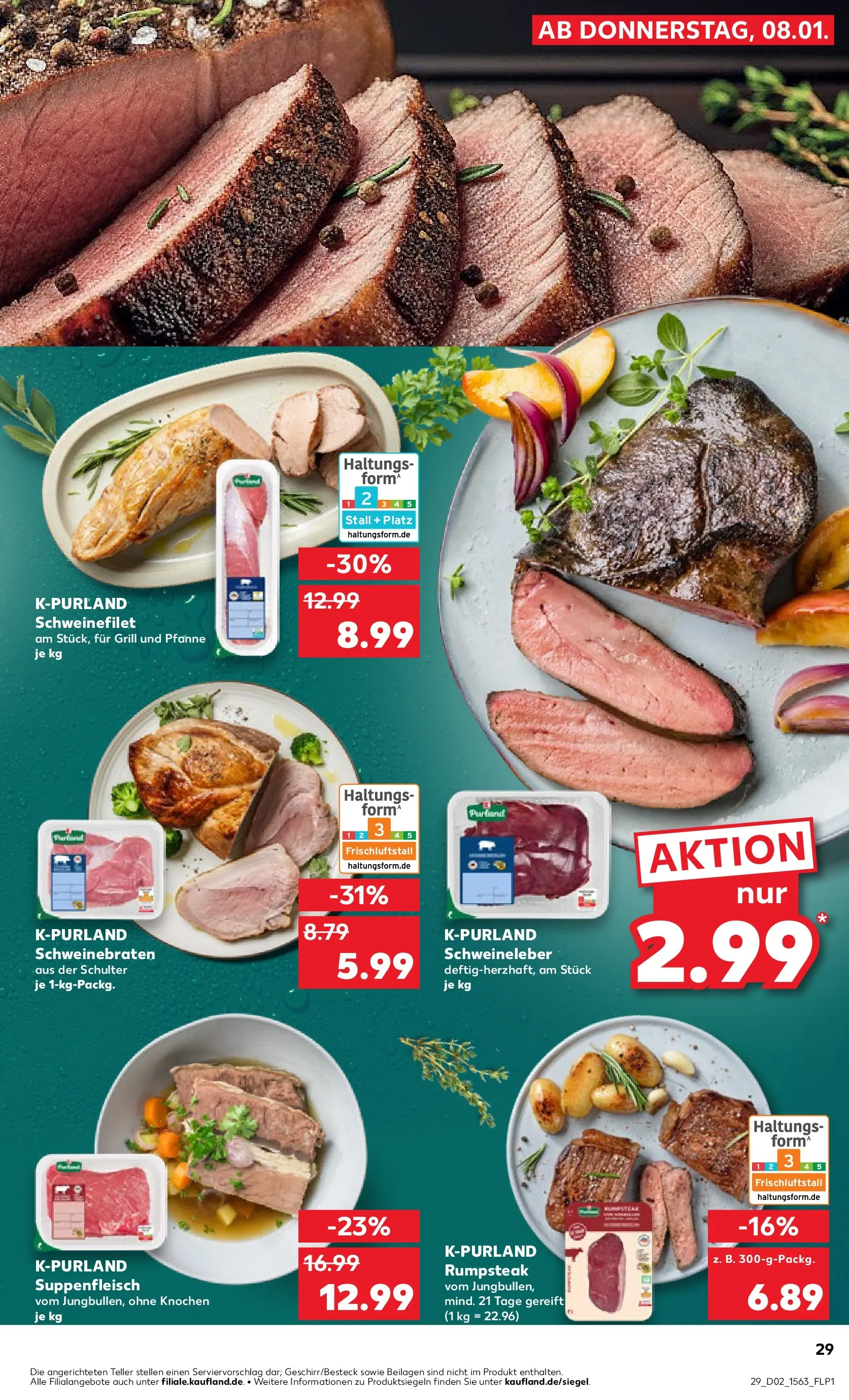 Prospekt Kaufland ab 08.01.2026 » Angebote Online zum Blättern | Seite: 29 | Produkte: Rumpsteak, Grill, Schweinefilet, Suppenfleisch