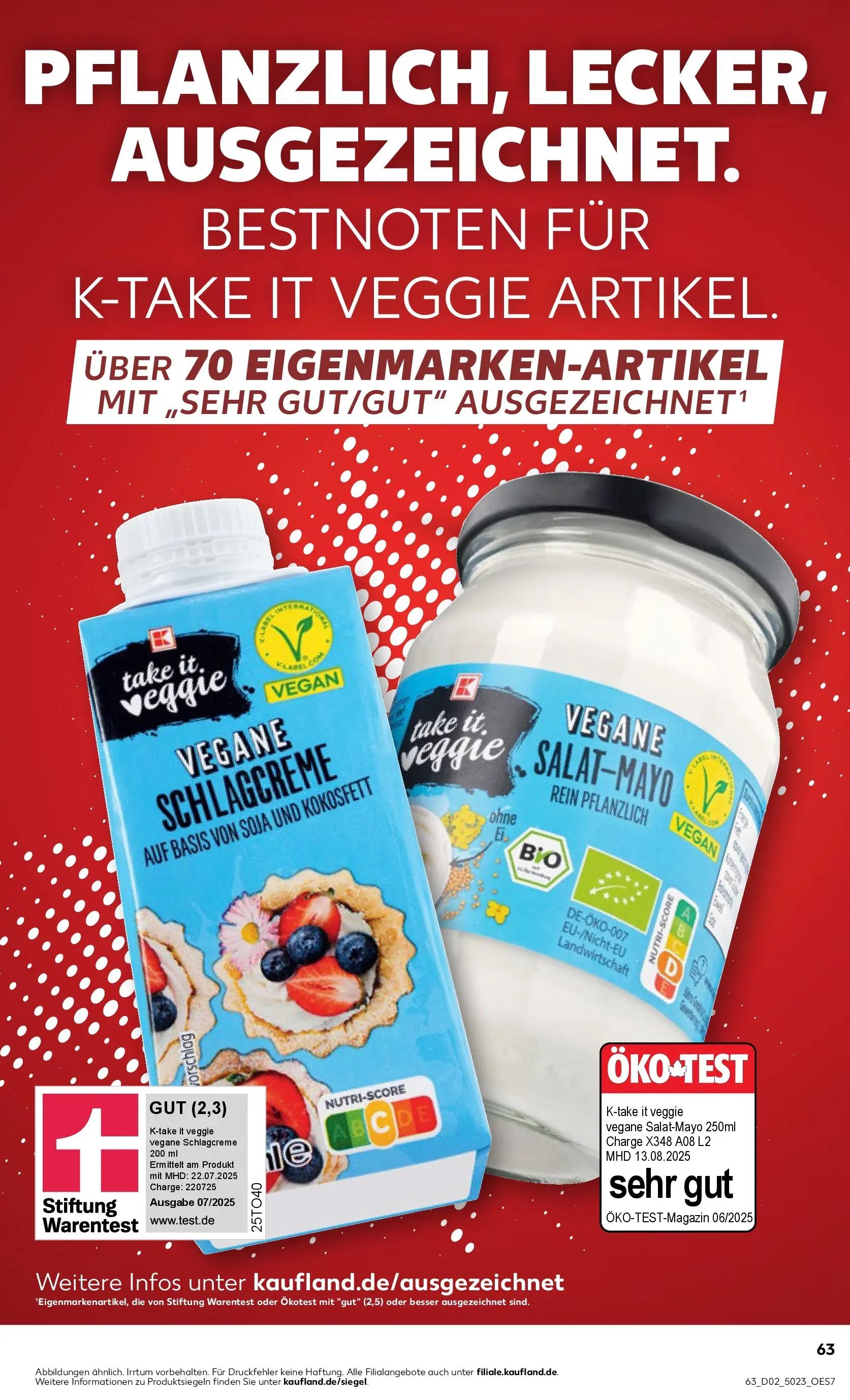 Prospekt Kaufland ab 08.01.2026 » Angebote Online zum Blättern | Seite: 63 | Produkte: Mayonnaise