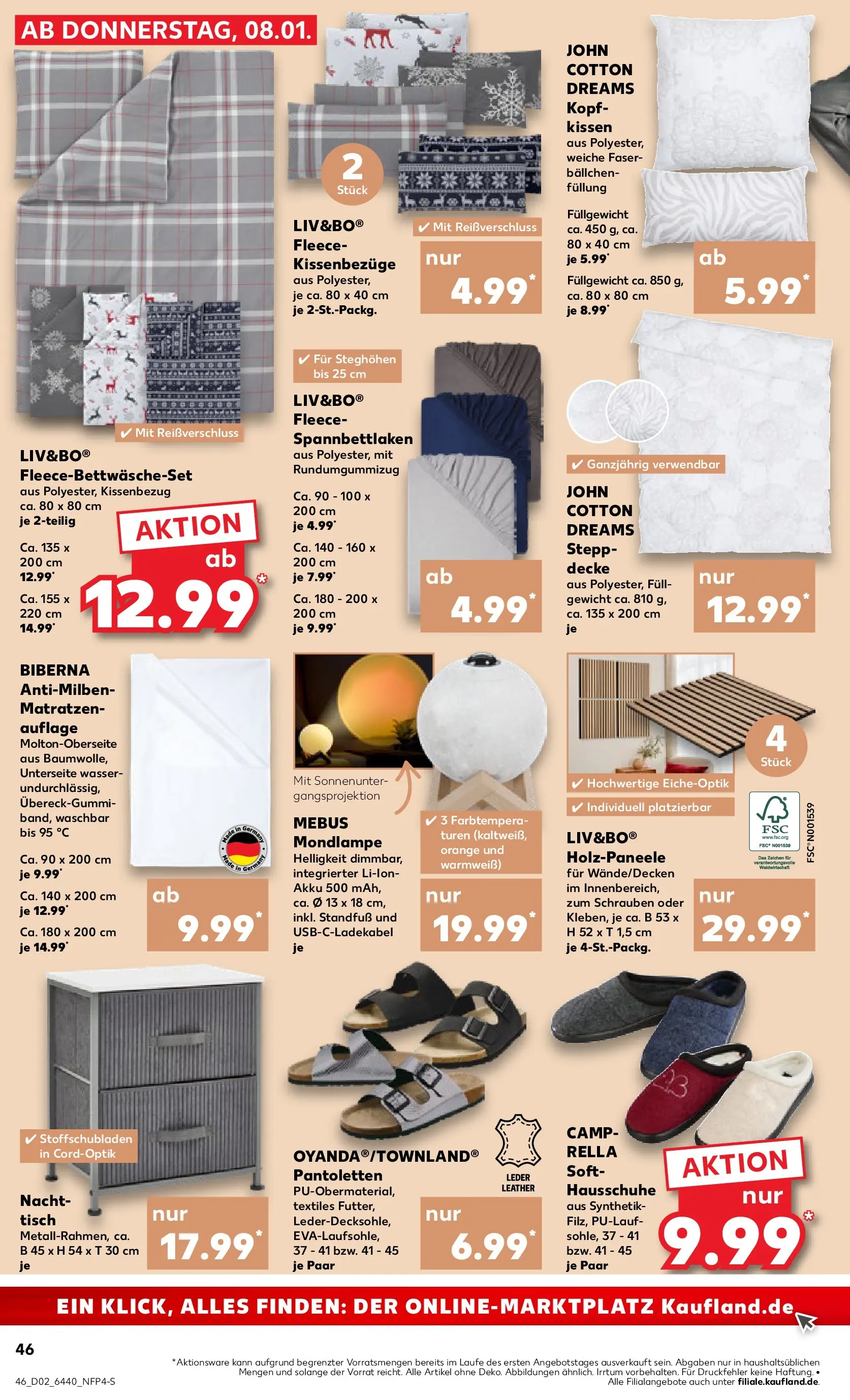 Prospekt Kaufland ab 08.01.2026 » Angebote Online zum Blättern | Seite: 46 | Produkte: Gewicht, Kissen, Decke, Nachttisch
